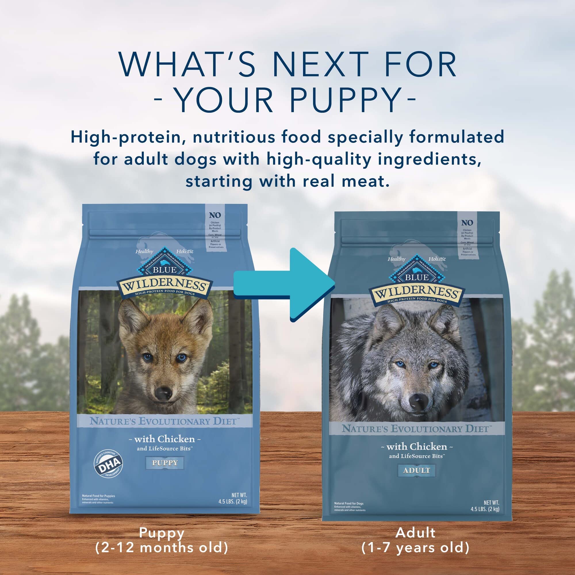 Blue Buffalo Wilderness High Protein, Natural Puppy Dry Dog Food, Chicken 11-lb