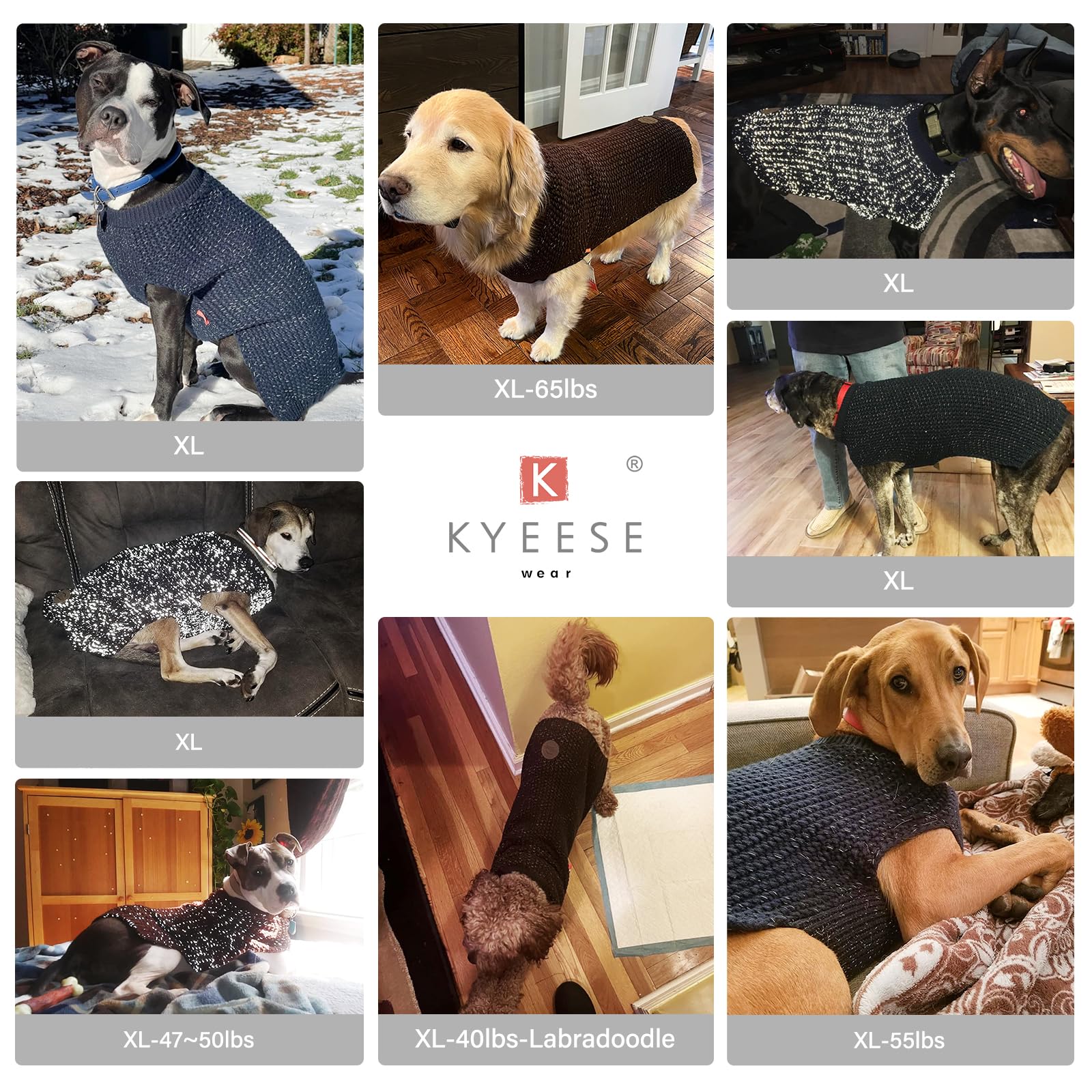 Kyeese Dog Sweater Warm Pet Sweater Medium Size Pets Comfy Pets Coats Stretchy Dog Sweater For Medium Dogs Boy Medium Pet Sweate