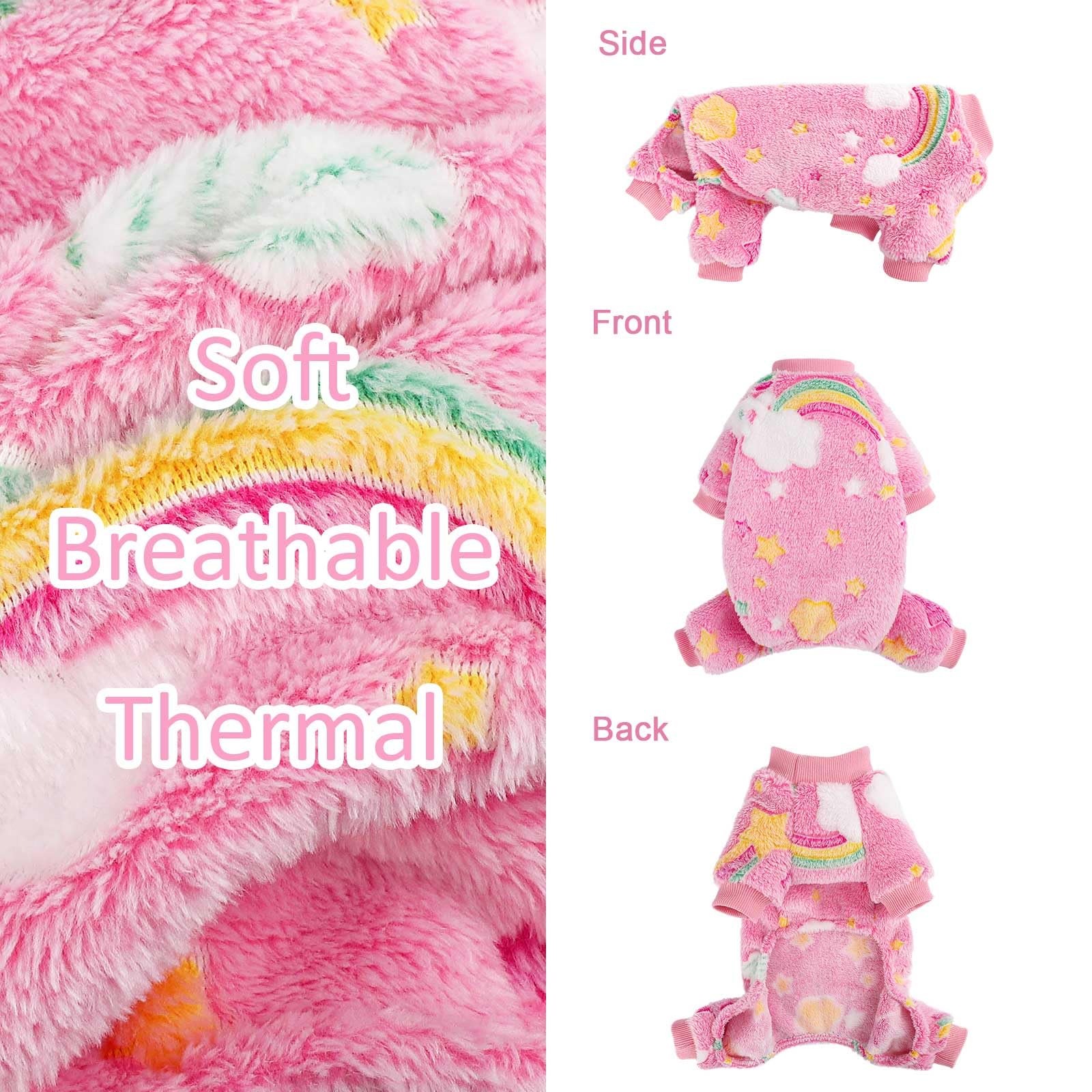 Dog Sweaters For Small Dogs Male Female Fleece Dog Pajamas Pjs Puppy Winter Clothes 4 Legs Puppy Sweater Soft Dog Onesies Warm P