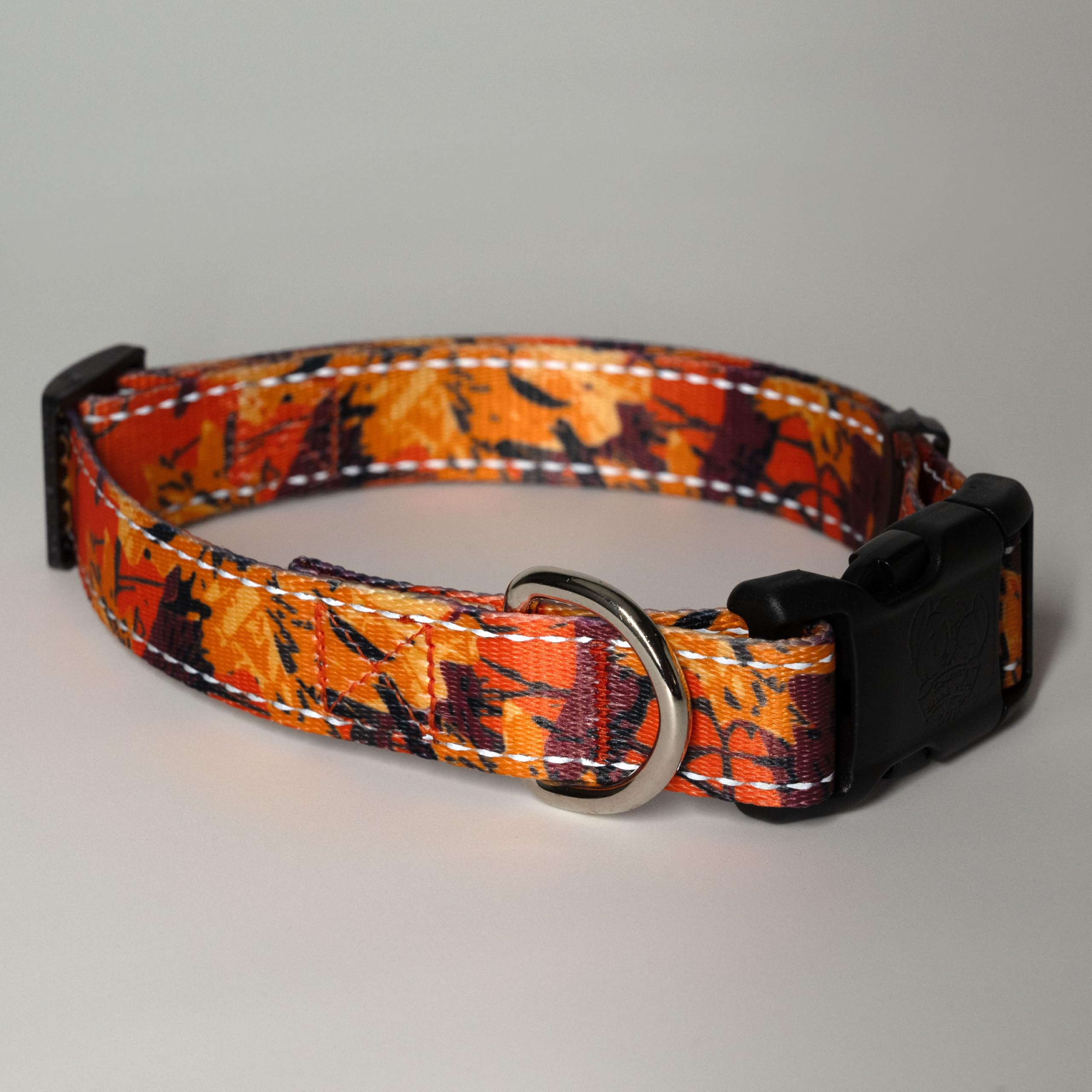 Country Brook Petz - Deluxe Orange Sunset Camo Reflective Dog Collar - Critter Corner Collection Featuring Night Safe Designs (5