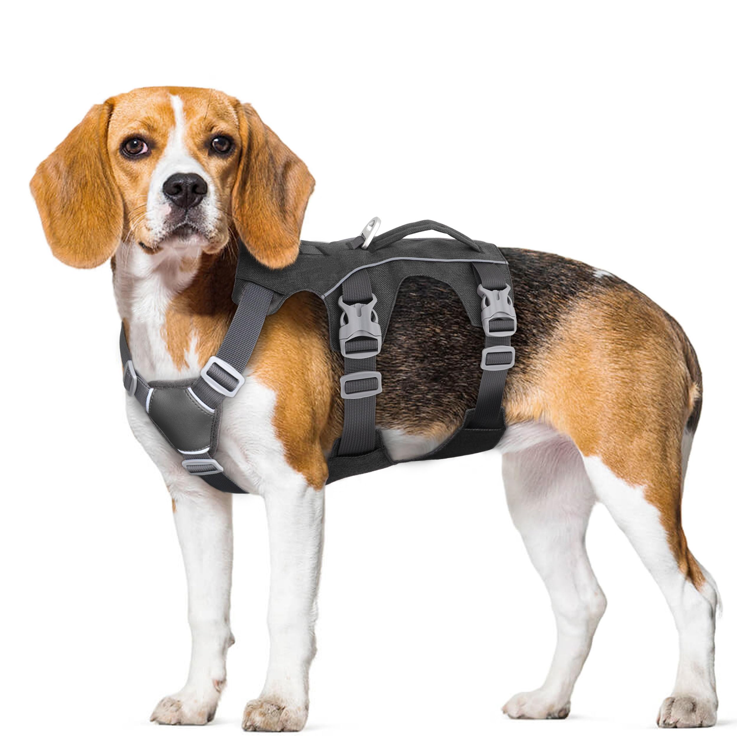 Akailea Escape Proof Dog Harness With Handle - Reflective Dog Vest, Breathable Soft Full Body Pet Harness For Small Medium Dogs 