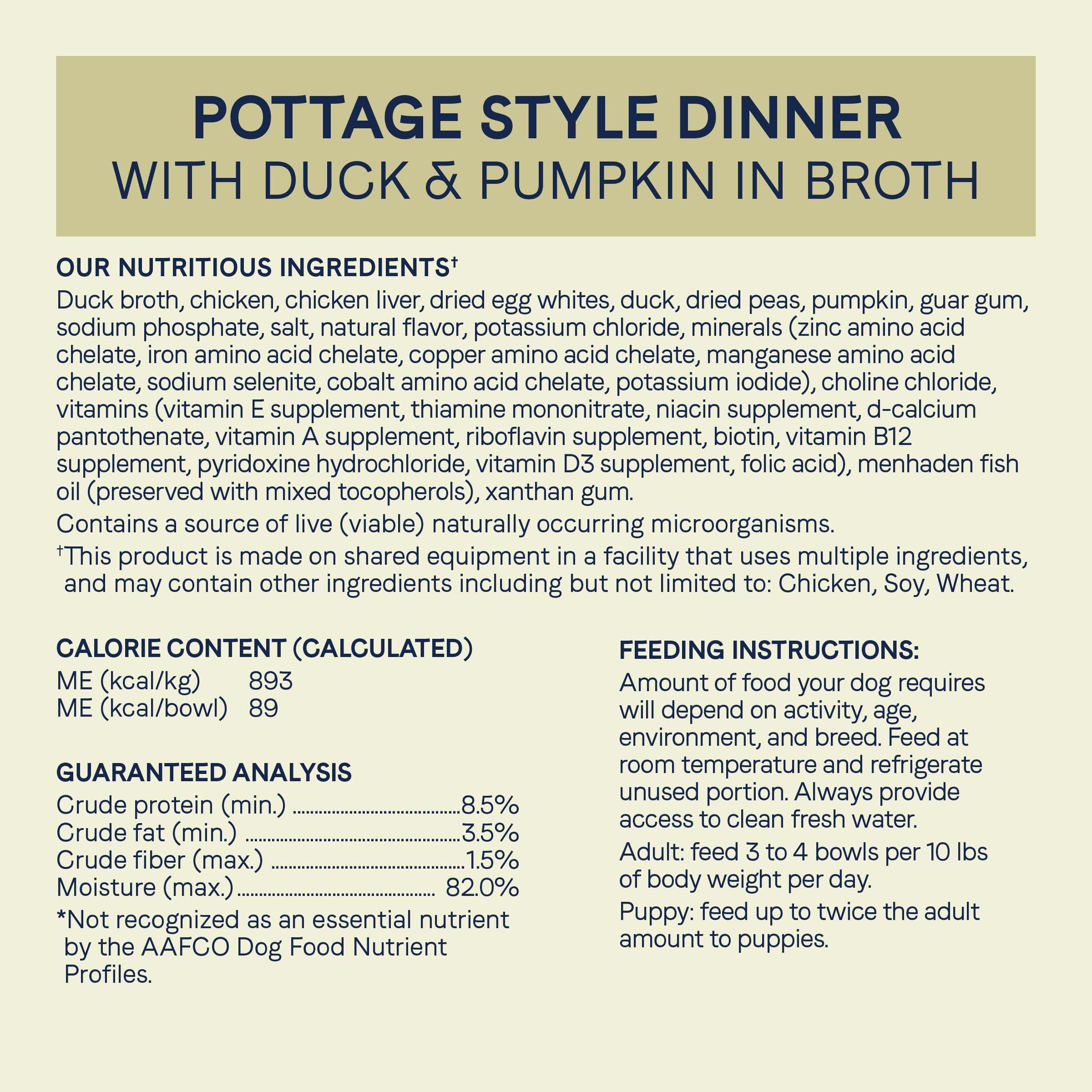 Canidae Pure Petite Premium Wet Dog Food for Small Breeds, Minced with Duck & Pumpkin, 3.5 oz, (Case of 12) Grain Free