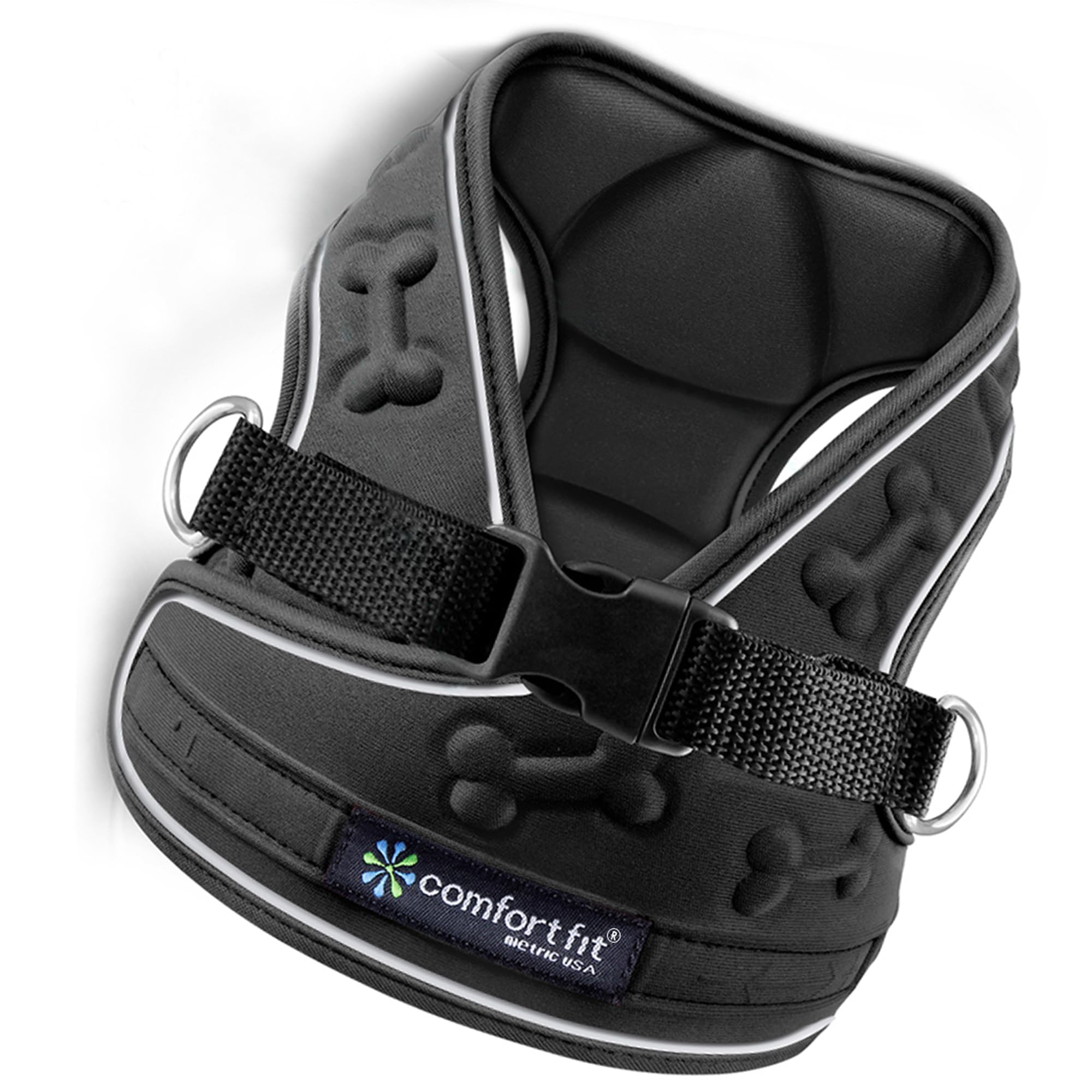 Comfort Fit All Weather Step-In Reflective Dog Harness - Adjustable Small Dog Harness Medium Sized Dogs - Soft Padded Easy Walk 