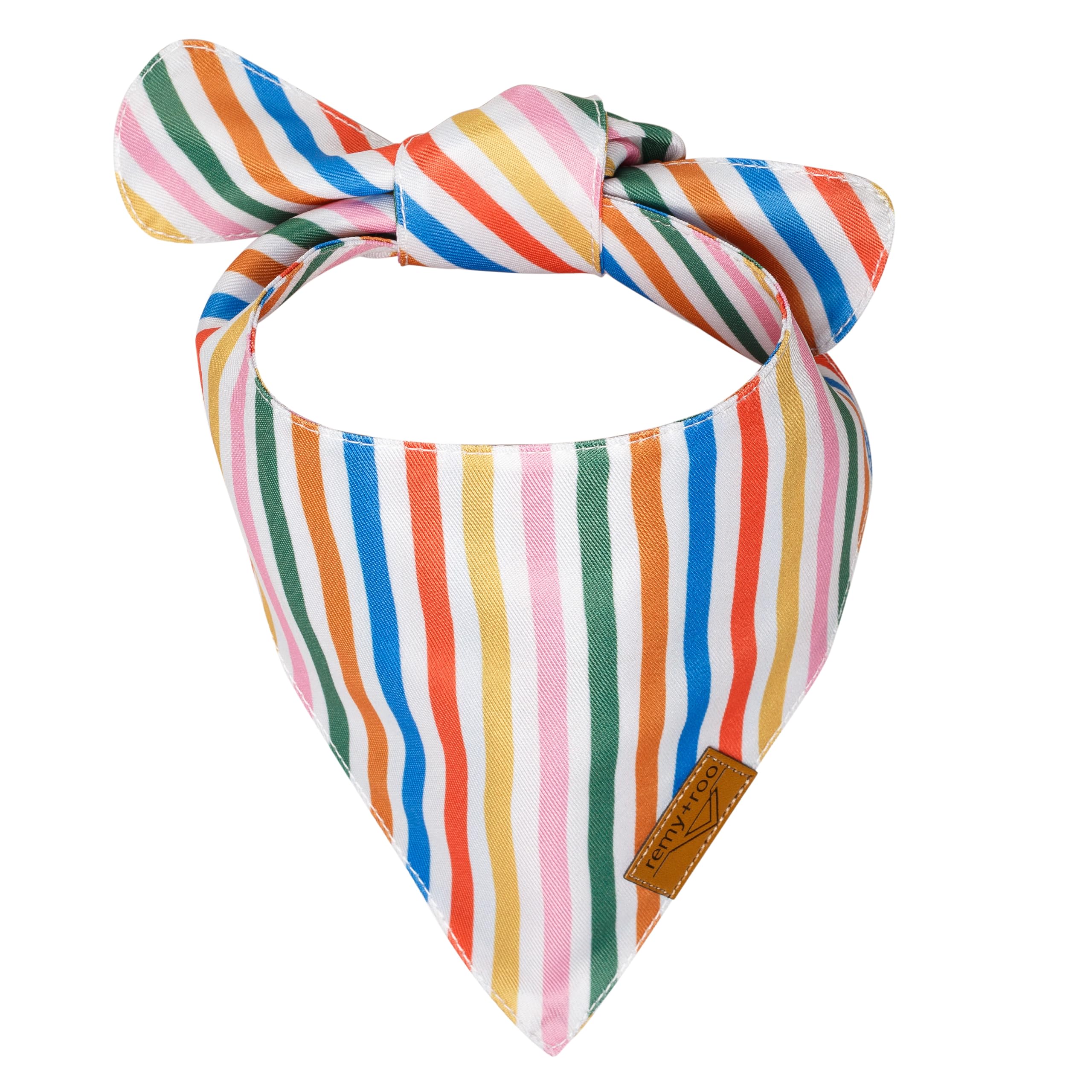 Remy+Roo Small Dog Bandanas - 2 Pack Birthday Set | Premium Durable Adjustable Polyester Fabric Dog Scarfs | Patented Shape, Tre