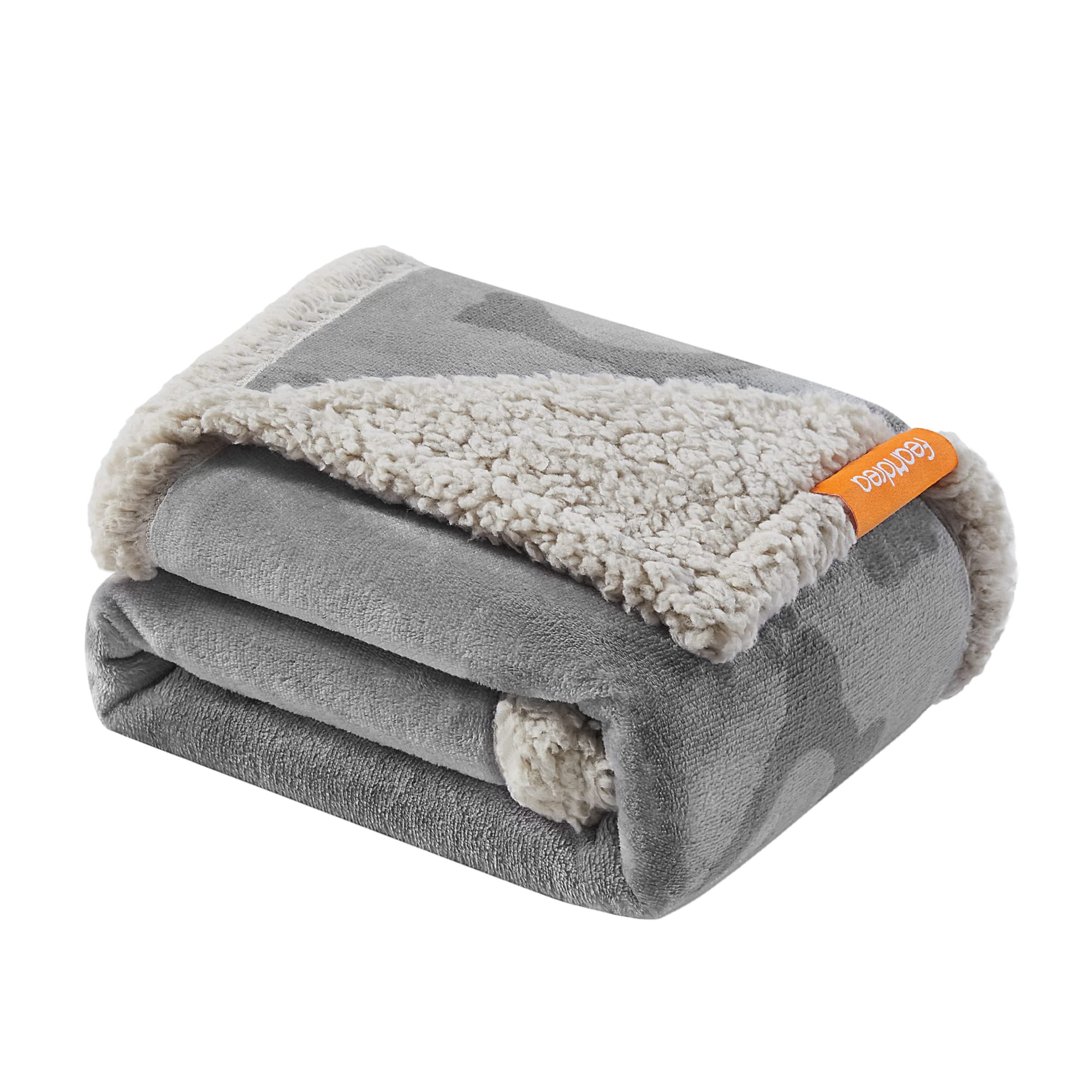 Feandrea Waterproof Dog Blanket, Sherpa Fleece, Pet Blanket for Mini Dogs and Small Dogs, Cats, 101 x 73 cm, M, Machine Washable
