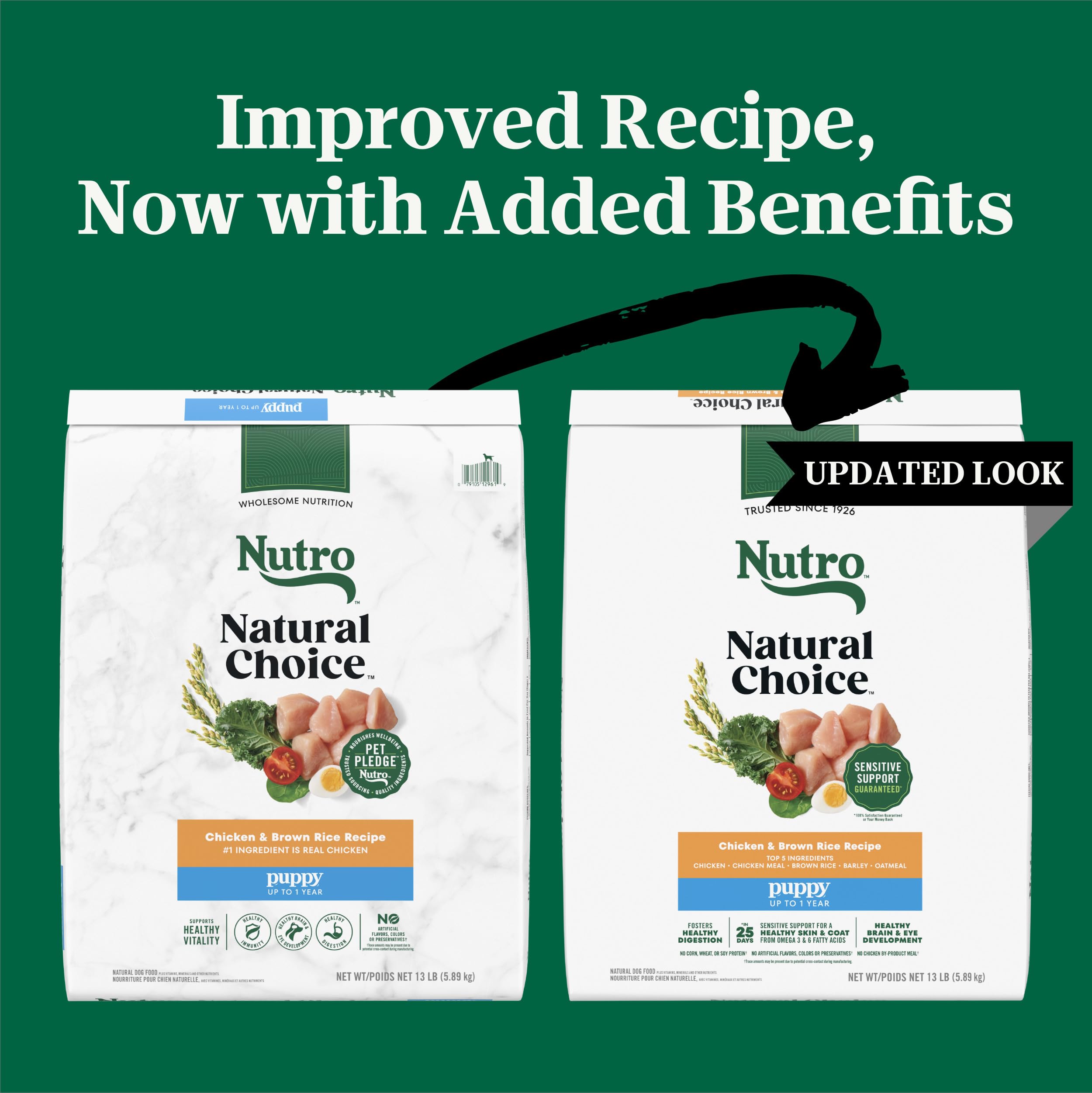 Nutro Natural Choice Puppy Dry Dog Food, Chicken and Brown Rice Recipe, 13 lbs.