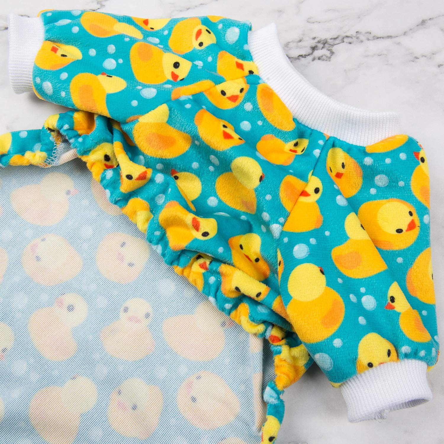 Cutebone Dog Pajamas Yellow Ducks Dog Apparel Dog Jumpsuit Pet Clothes Pajamas Coat P50Xxl