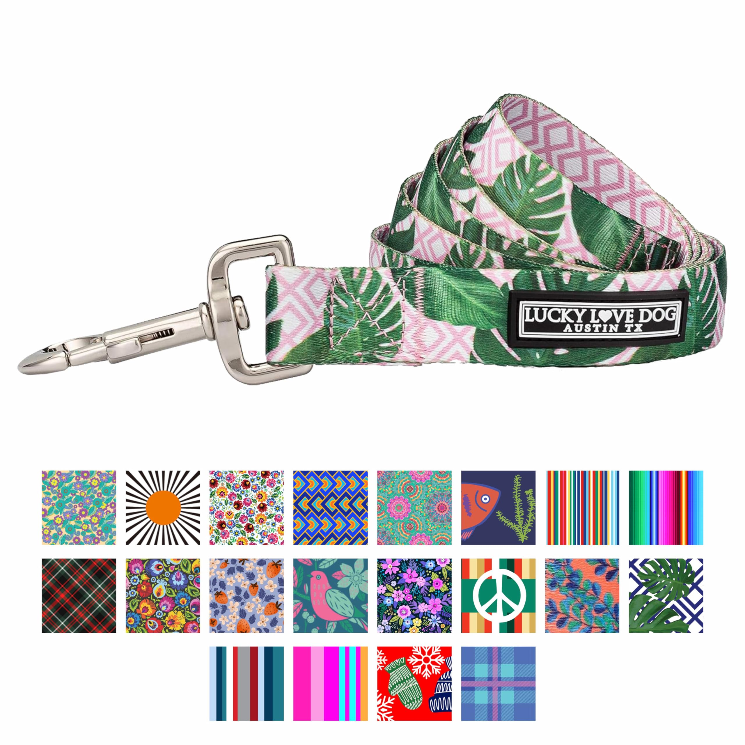 Lucky Love Dog Leash - Soft, Durable, And Comfortable Leash With Vibrant Patterns - Stylish And Long Lasting For Small, Medium,