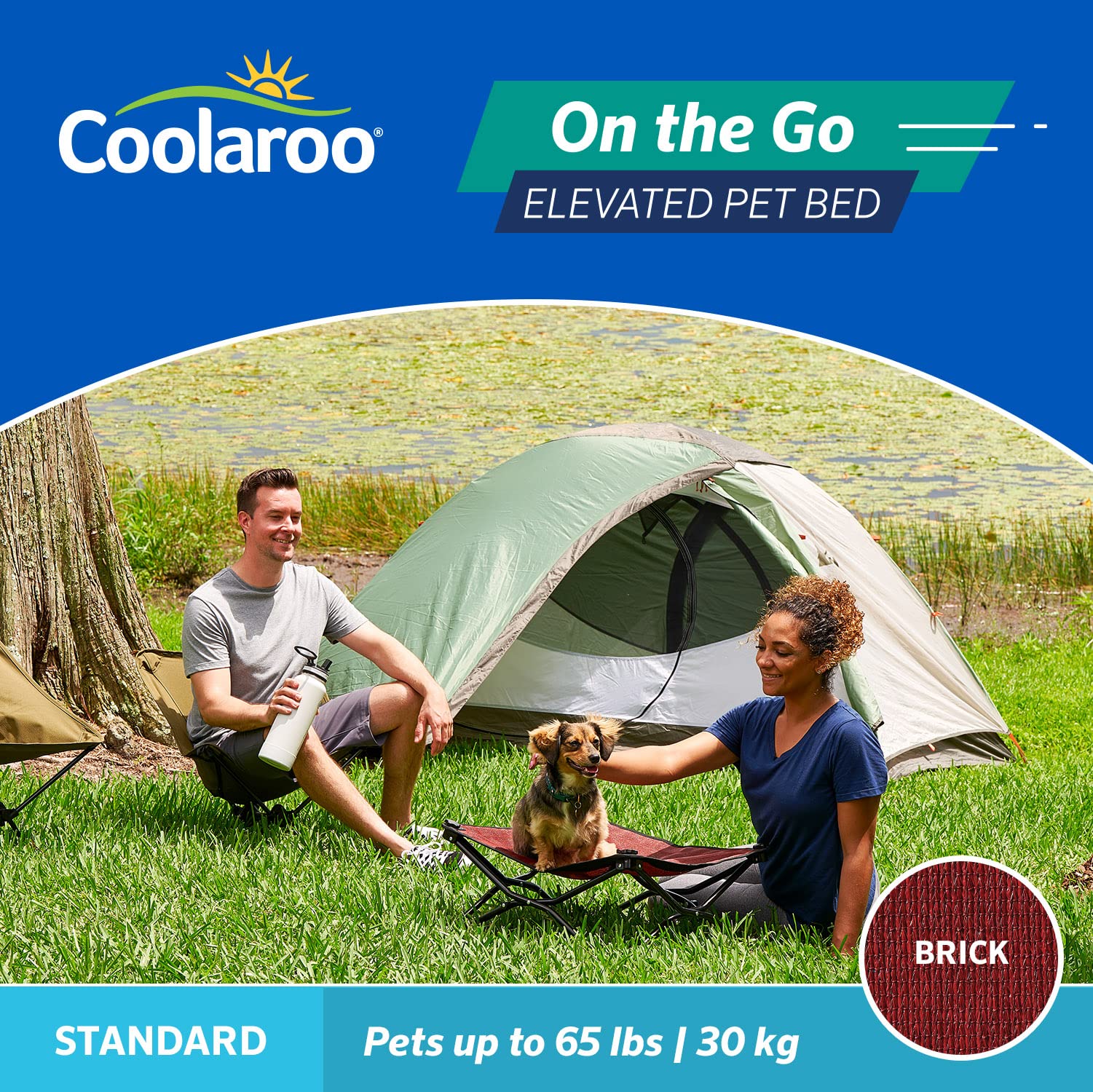 On The Go Pet Bed - Brick - Standard (24'' X 24'')