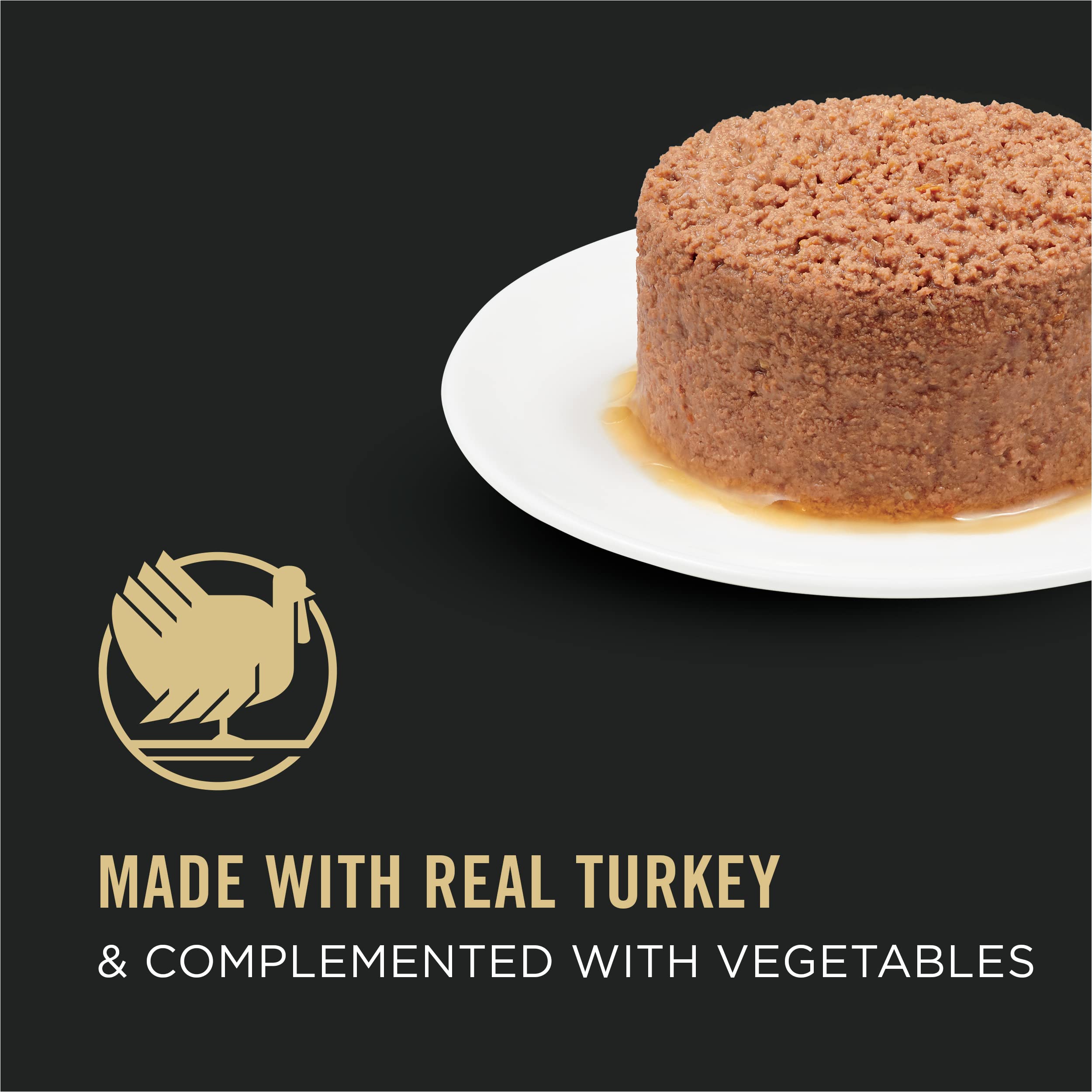 Purina Pro Plan Grain Free Pate Wet Cat Food, COMPLETE ESSENTIALS Turkey & Vegetables Entree - (Pack of 24) 3 Oz. Pull-Top Cans