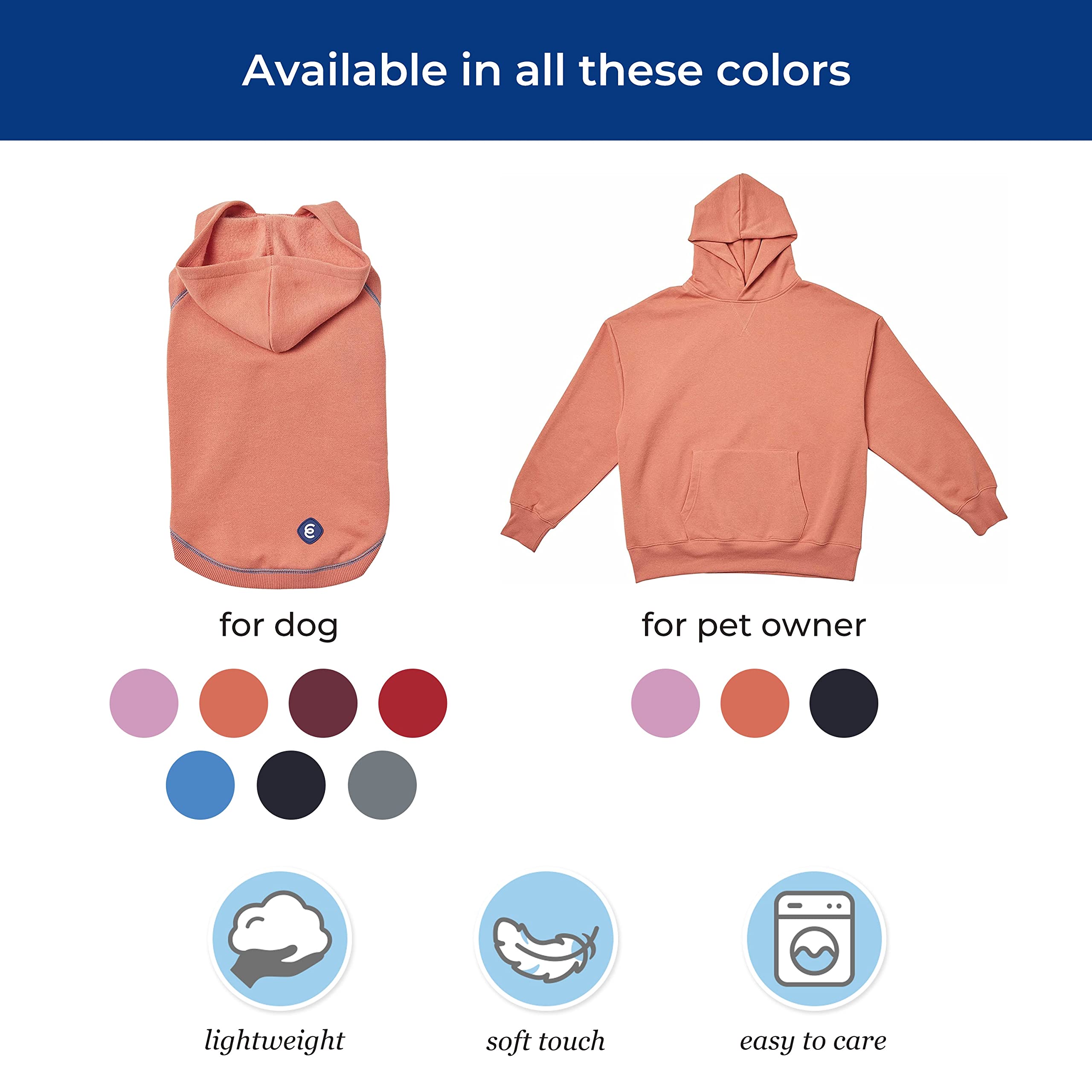 Blueberry Pet Essentials Soft & Comfy Better Basic Cotton Blend Dog Hoodie Sweatshirt In Charcoal Grey, Back Length 22', Pack Of 1 Jacket For Dogs