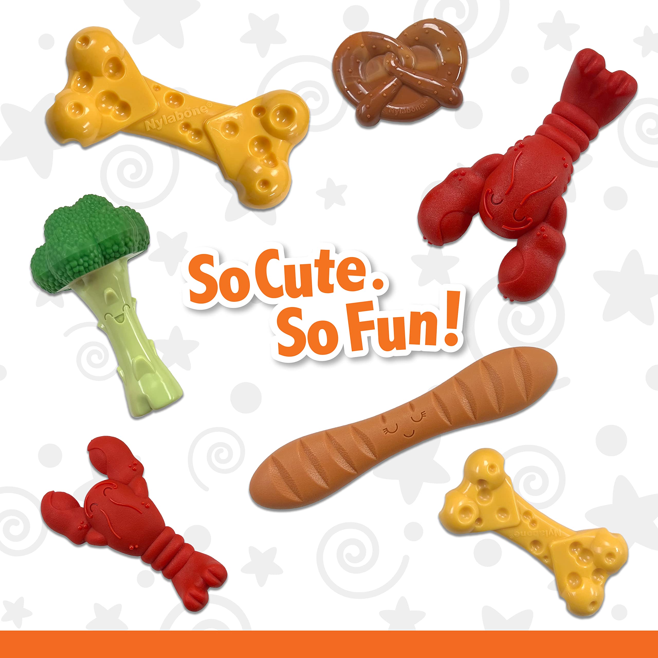 Nylabone Cheese Bone Power Chew Toy for Dogs, Cute Dog Toys for Aggressive Chewers, Cheese Flavor, X-Large - 50+ lbs, 1 Count