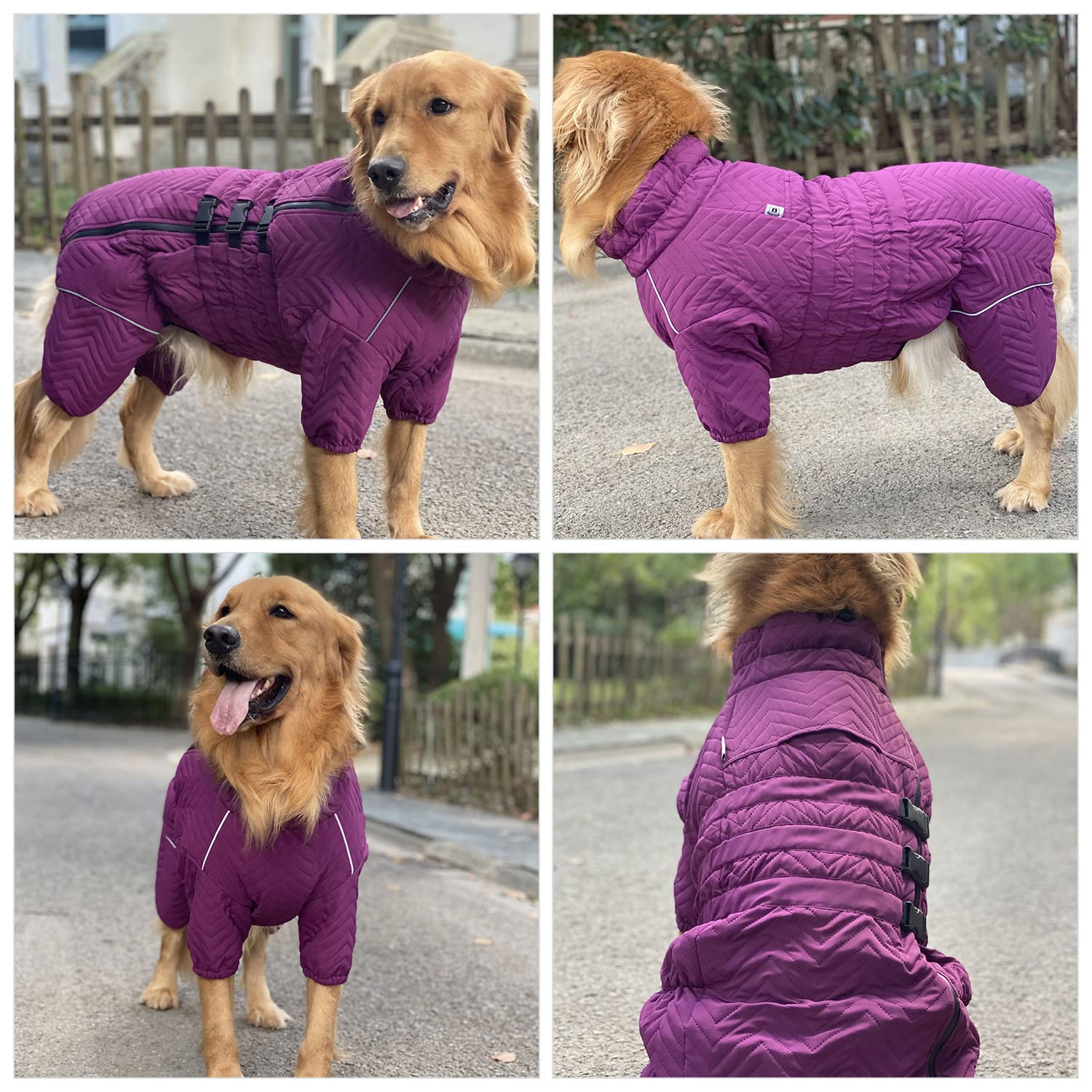 Warm Double Layers Dog Vest - 4 Legs Covered Windproof Waterproof Reflective Coat, Outdoor Skating Costume For Small Medium Larg
