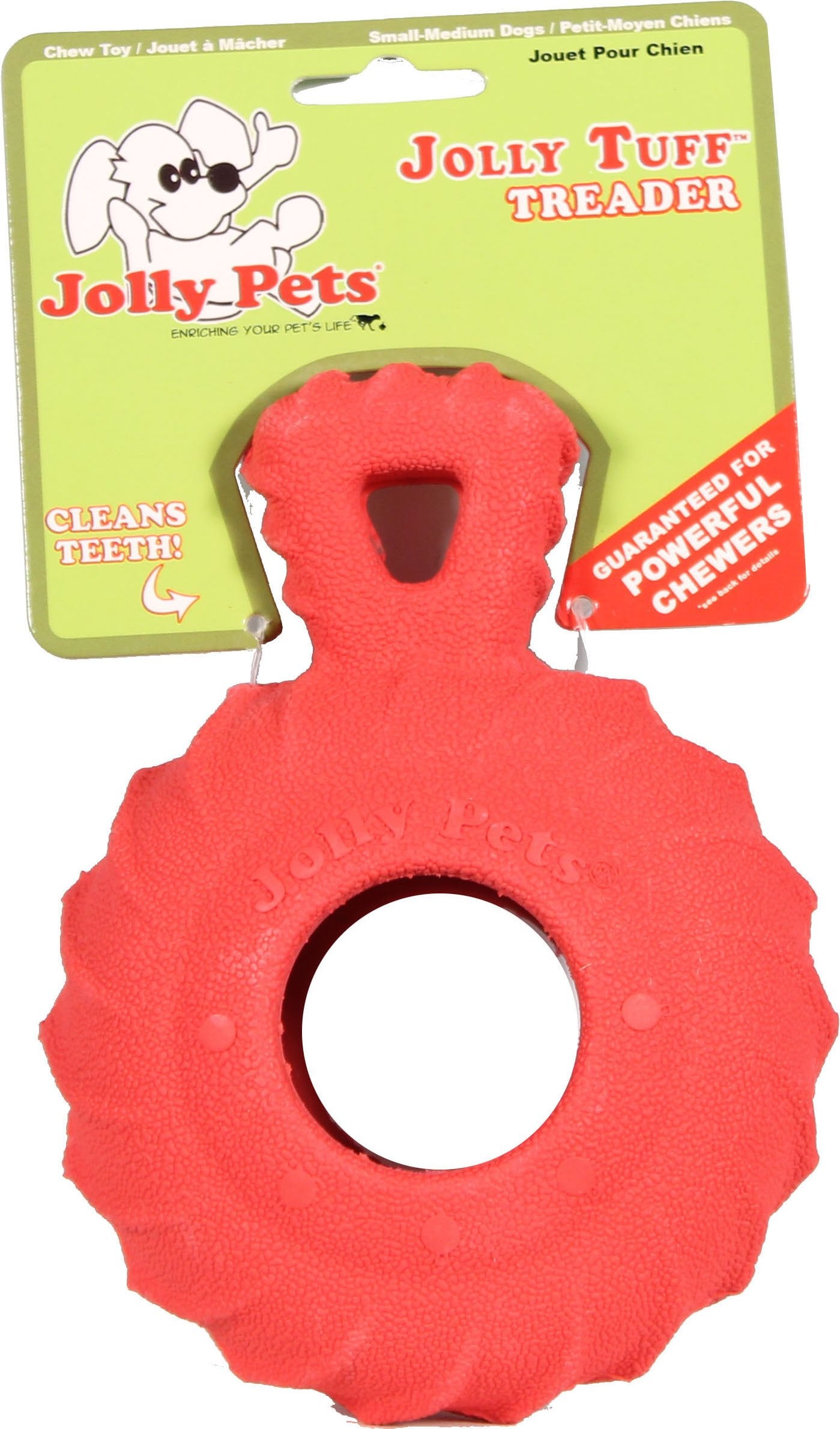 Jolly Pets 4.5'' Jolly Tuff Treader, Red, Jtr22