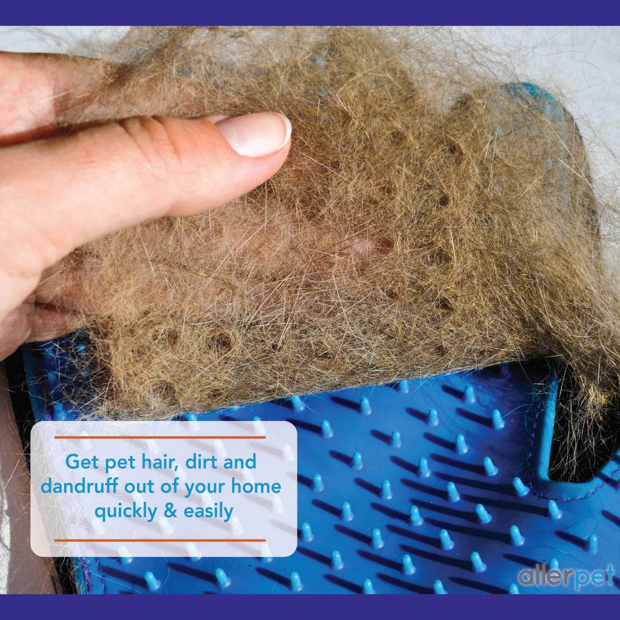 Allerpet Dog Dander Remover with Free Grooming Gloves - 12oz - Effective for Allergens & Canine Dry Skin Treatment