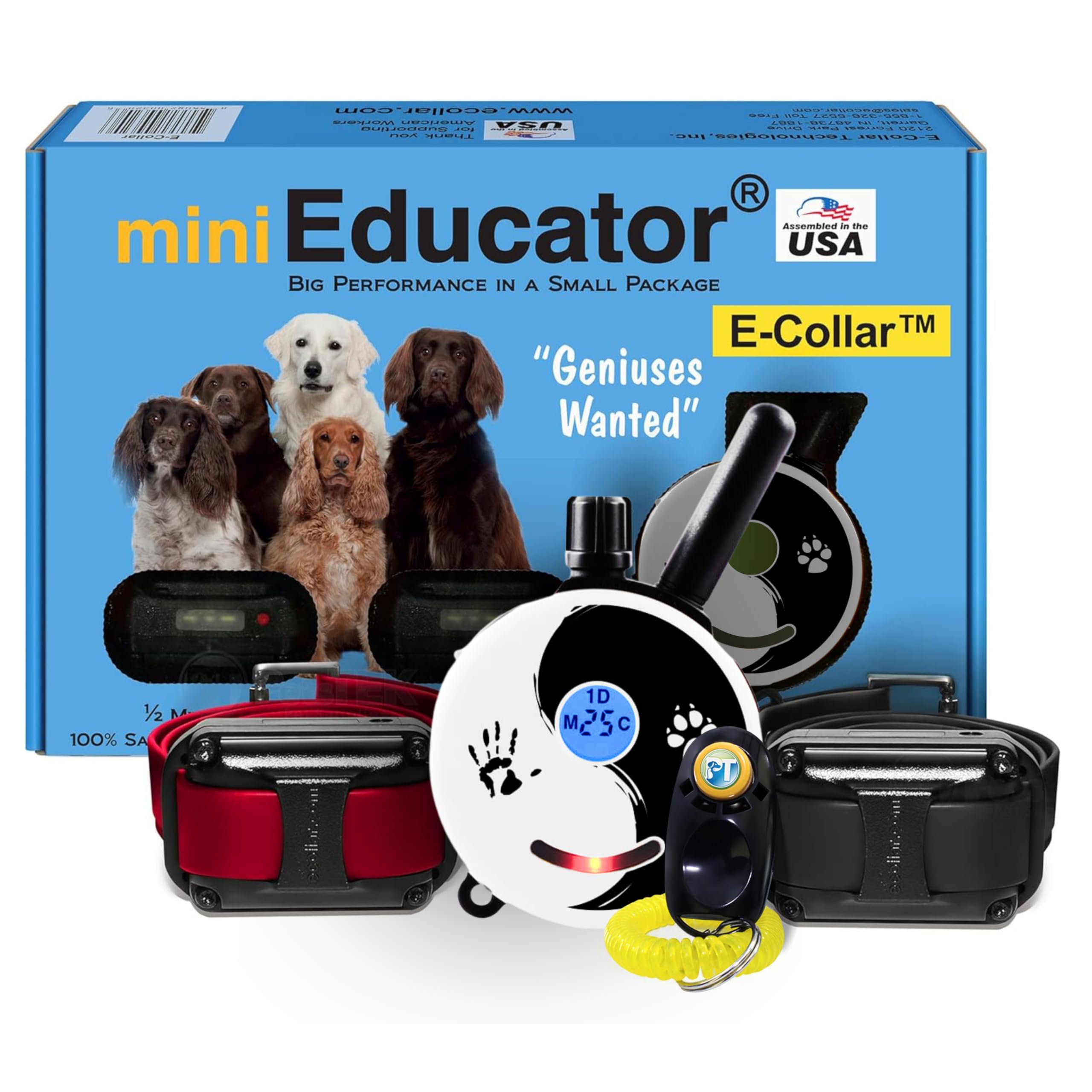 Mini Educator Et-302 Zen - 1/2 Mile E-Collar Dog Training Collar With Remote - Static, Vibration & Tone Electric Training For Sm