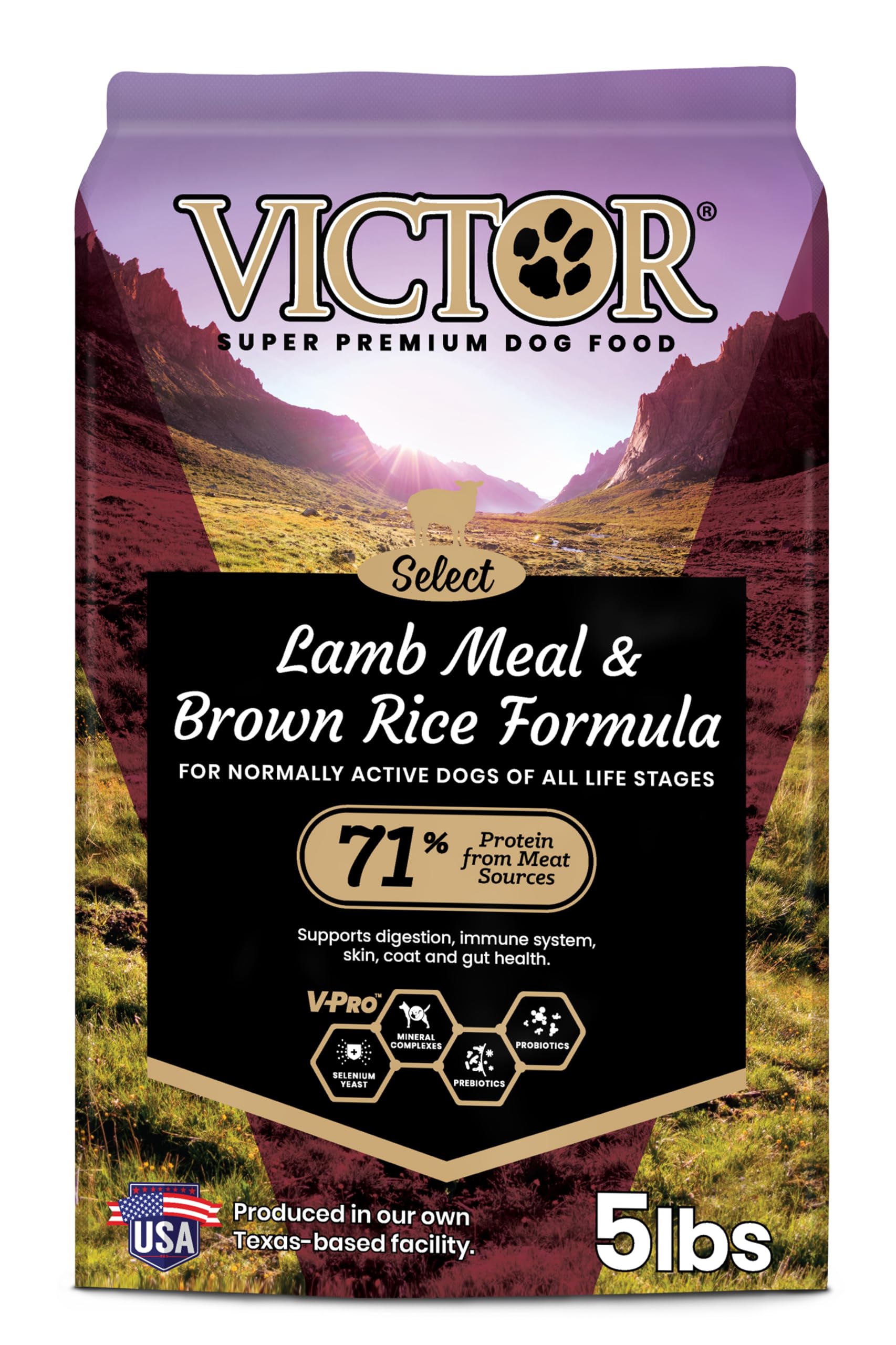 VICTOR Super Premium Dog Food - Lamb Meal & Brown Rice Formula - Gluten-Free Dry Dog Food for All Normally Active Dogs of All Li