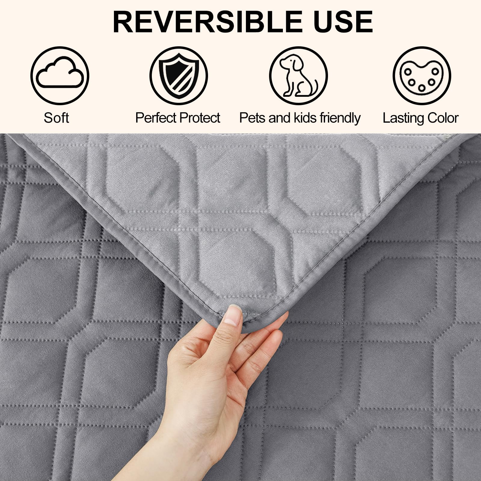 Smiry Waterproof Dog Blanket, 68X82 Inch Soft Pet Bed Cover Reversible, Washable Sofa Couch Furniture Protector For Small Medium