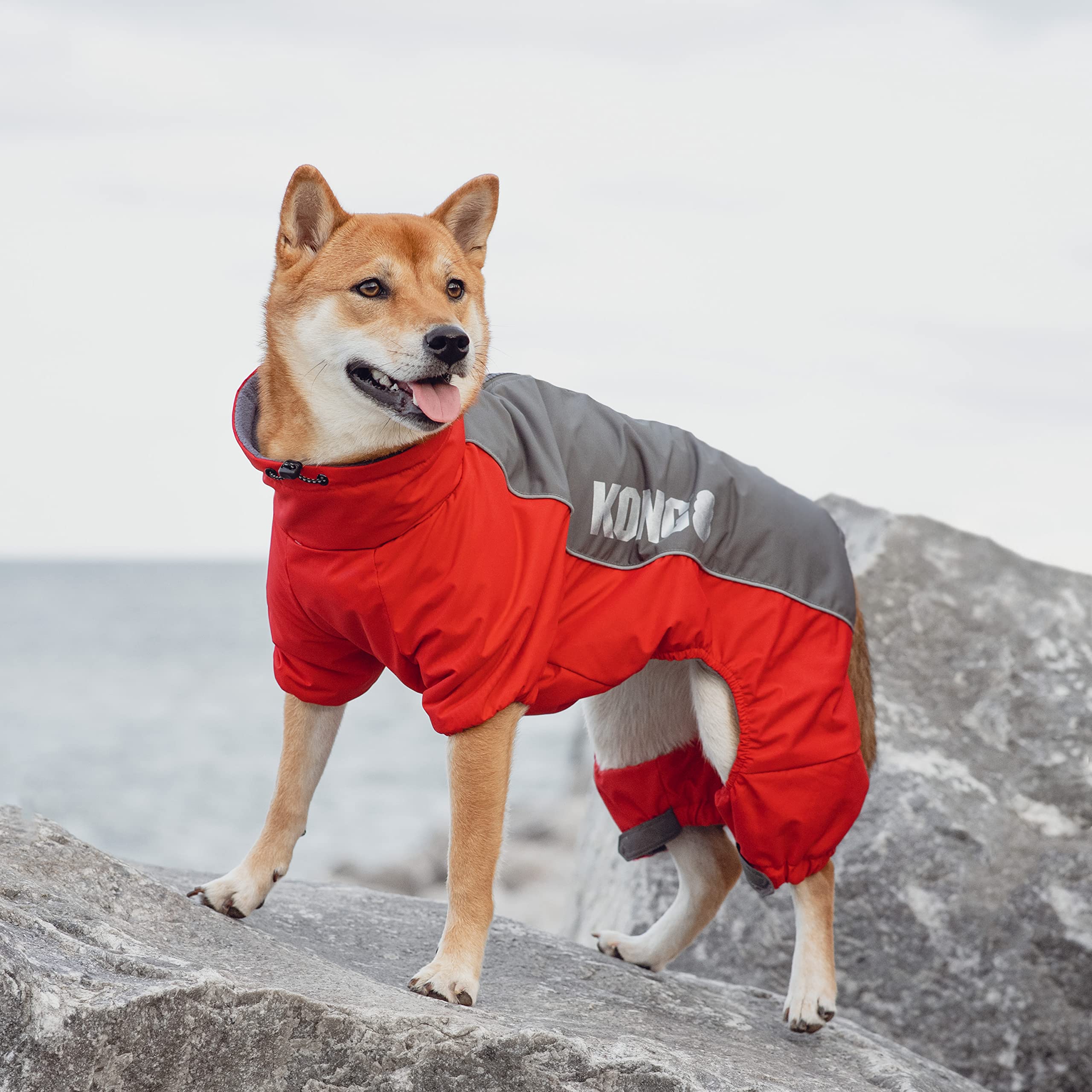 Kong Red Full Coverage Snowsuit For Dogs
