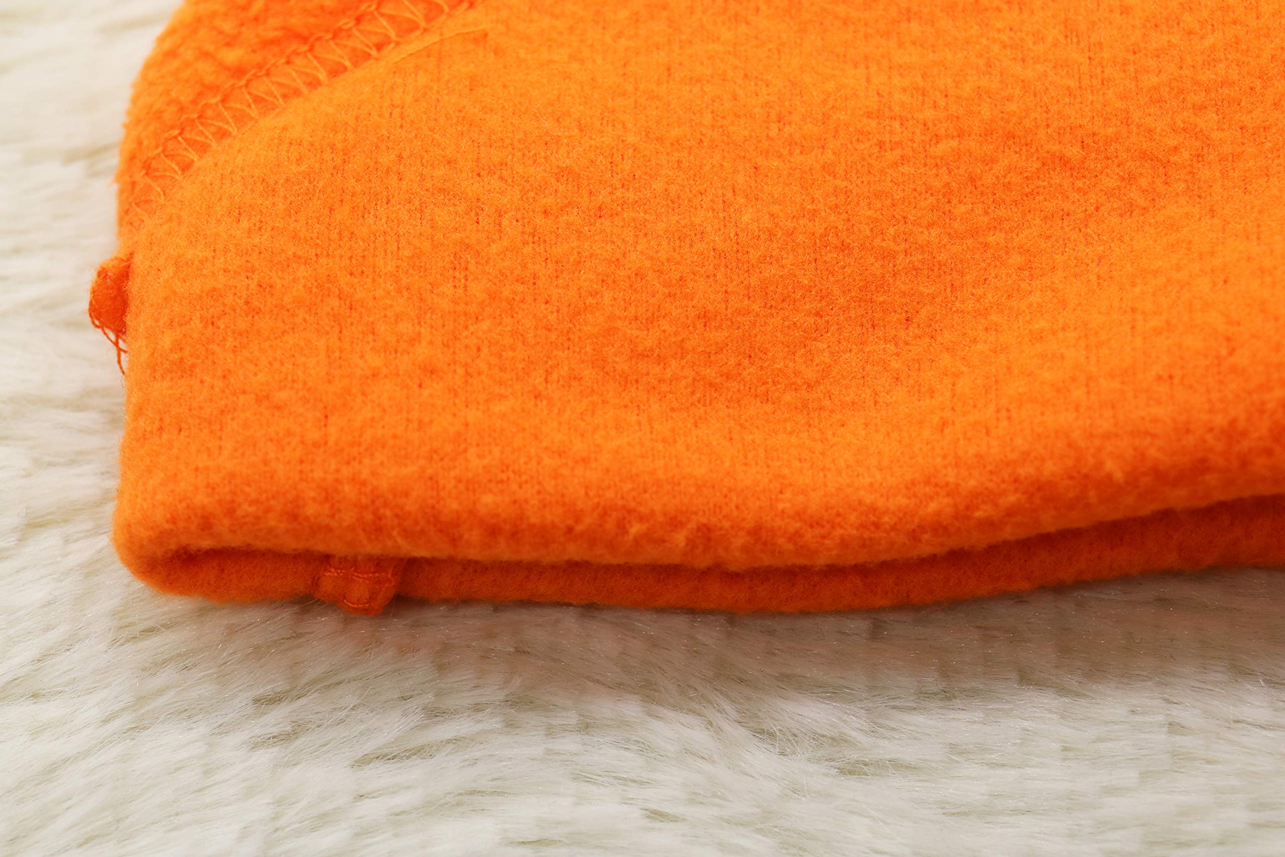 Droolingdog Small Dog Fleece Shirts Cat Fleece Vest For Small Dogs, Medium, Orange