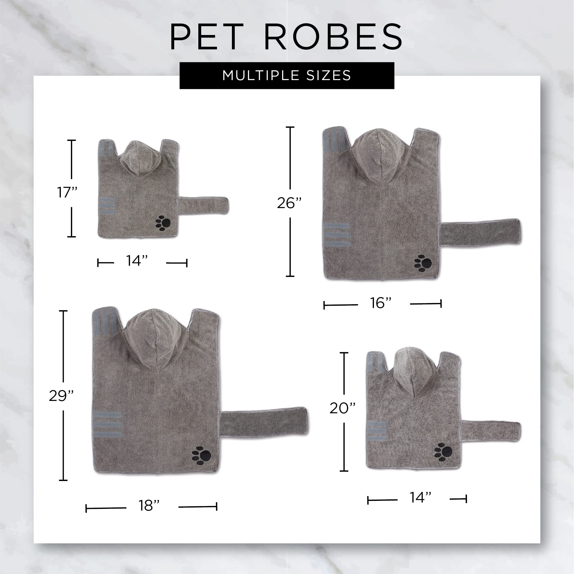 LETTUCE GREEN - EMBROIDERED PAW SMALL PET ROBE