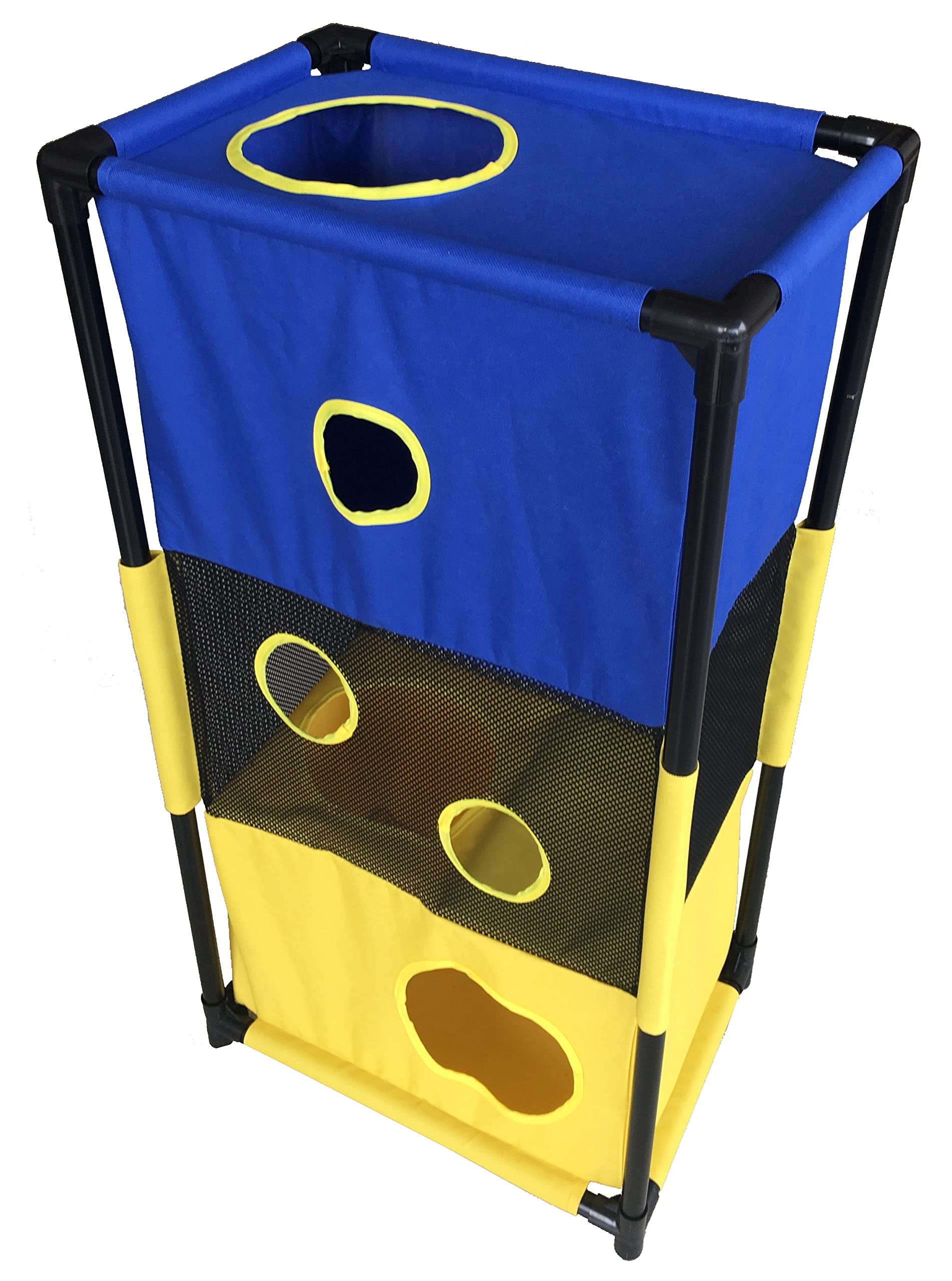 Pet Life  Kitty-Square Obstacle Soft Folding Sturdy Play-Active Travel Collapsible Travel Pet Cat House Furniture