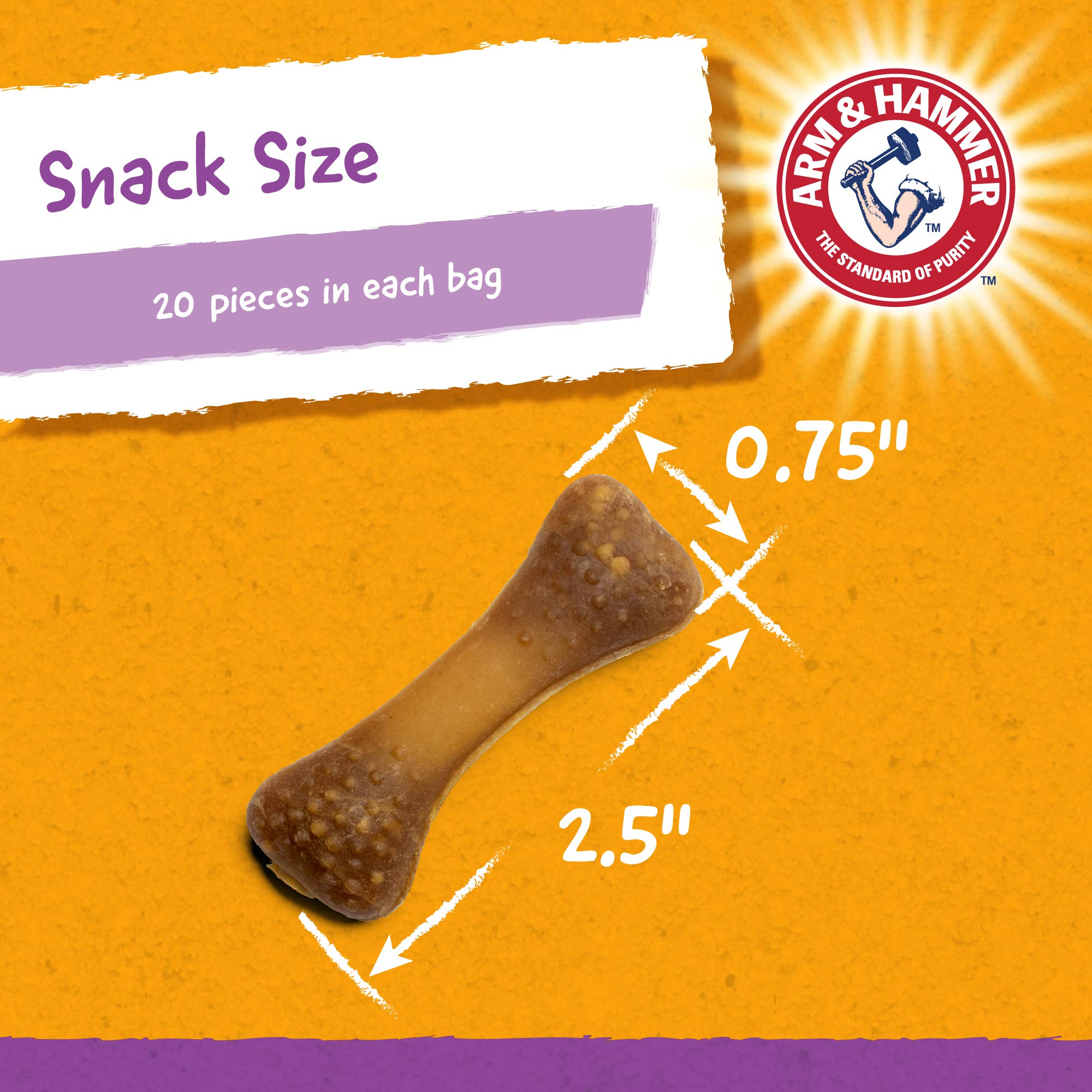 Arm & Hammer for Pets Nubbies Dental Treats for Dogs with Baking Soda & Calcium, Treat Chews Help Fight Bad Breath, Plaque & Tar