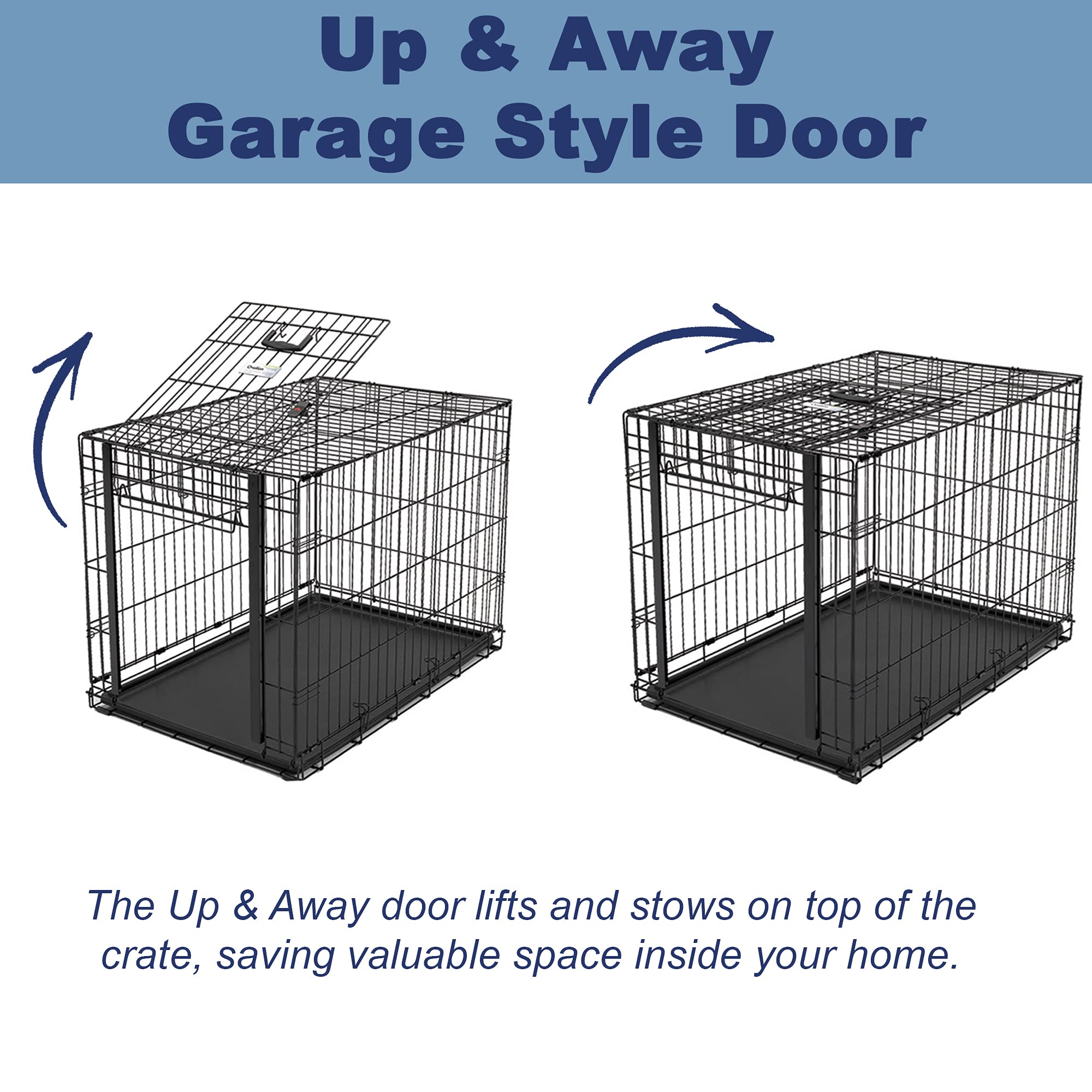 Midwest Homes For Pets Ovation Single Door Crate With Up And Away Door, 48-Inch