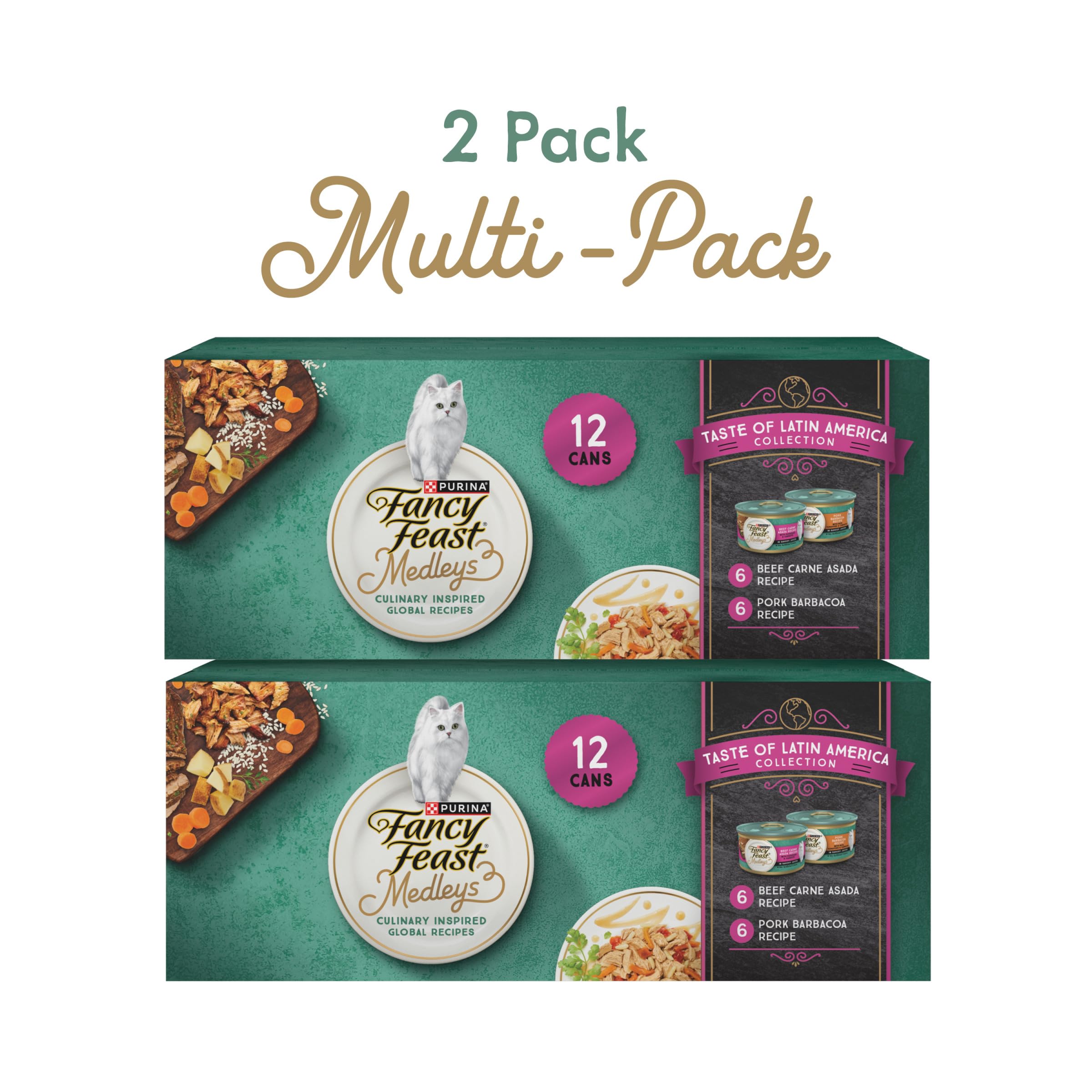 Purina Fancy Feast Medleys Latin America Wet Cat Food Variety Pack - (Pack of 2) 12 ct. Cans