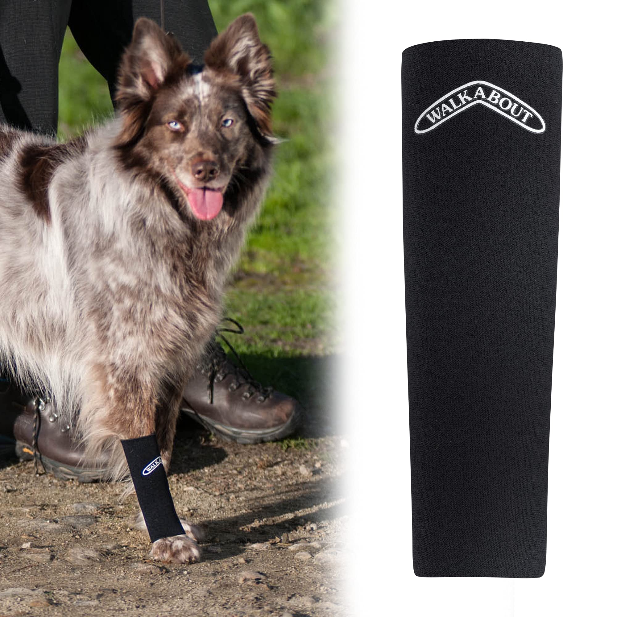WALKABOUT Compression Sleeve for Dogs, Canine Leg Brace to Heal Wounds, Hygromas, Treat Arthritis and Injury with 360 Support Sl