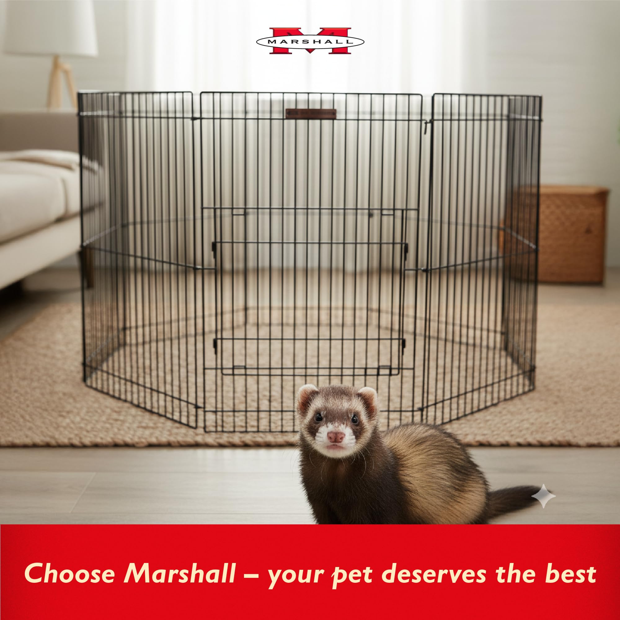 Marshall FC-224 Small Animal Play Pen, Small