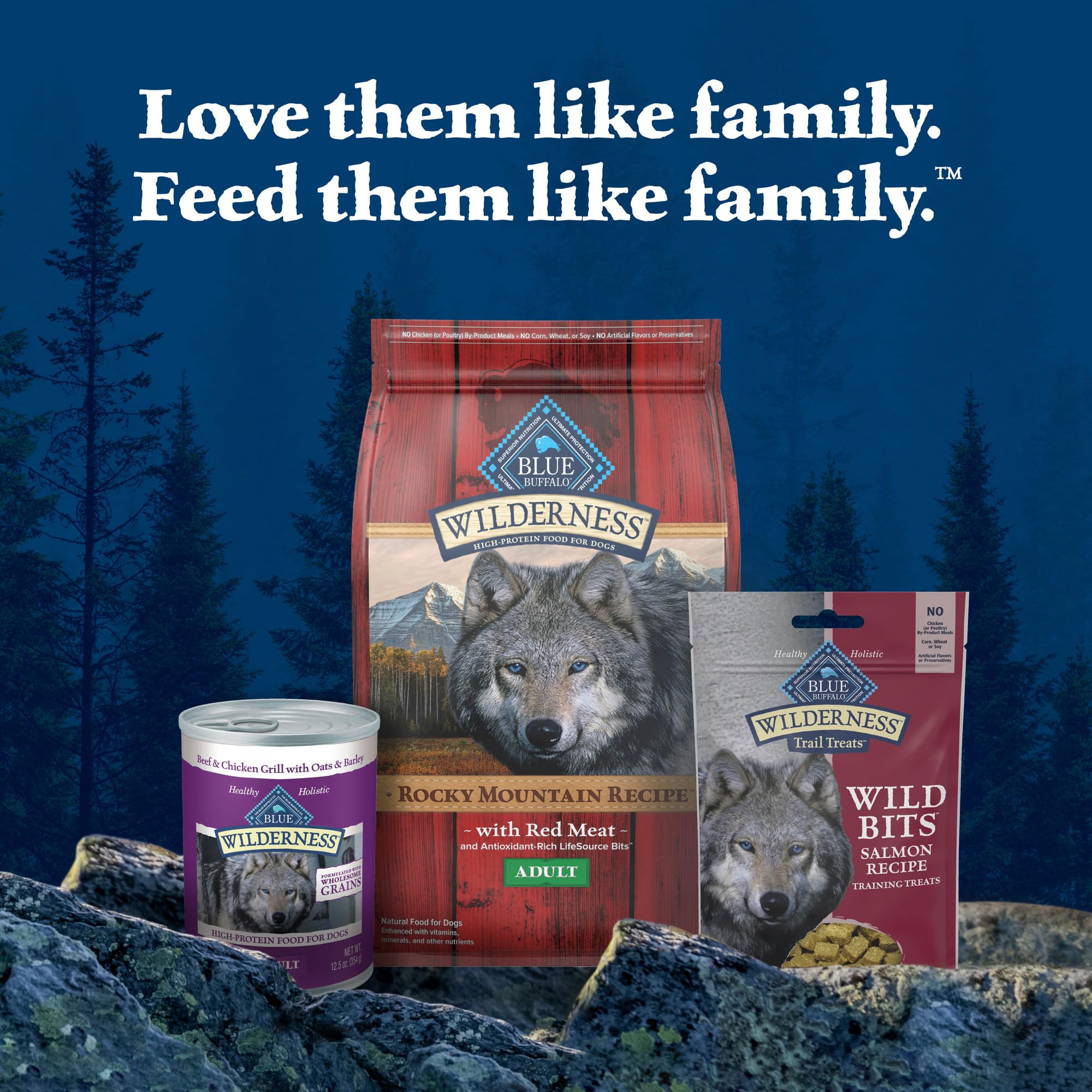 Blue Buffalo Wilderness Trail Treats Wild Bits High Protein Grain Free Soft-Moist Training Dog Treats, Salmon Recipe 4-oz Bag
