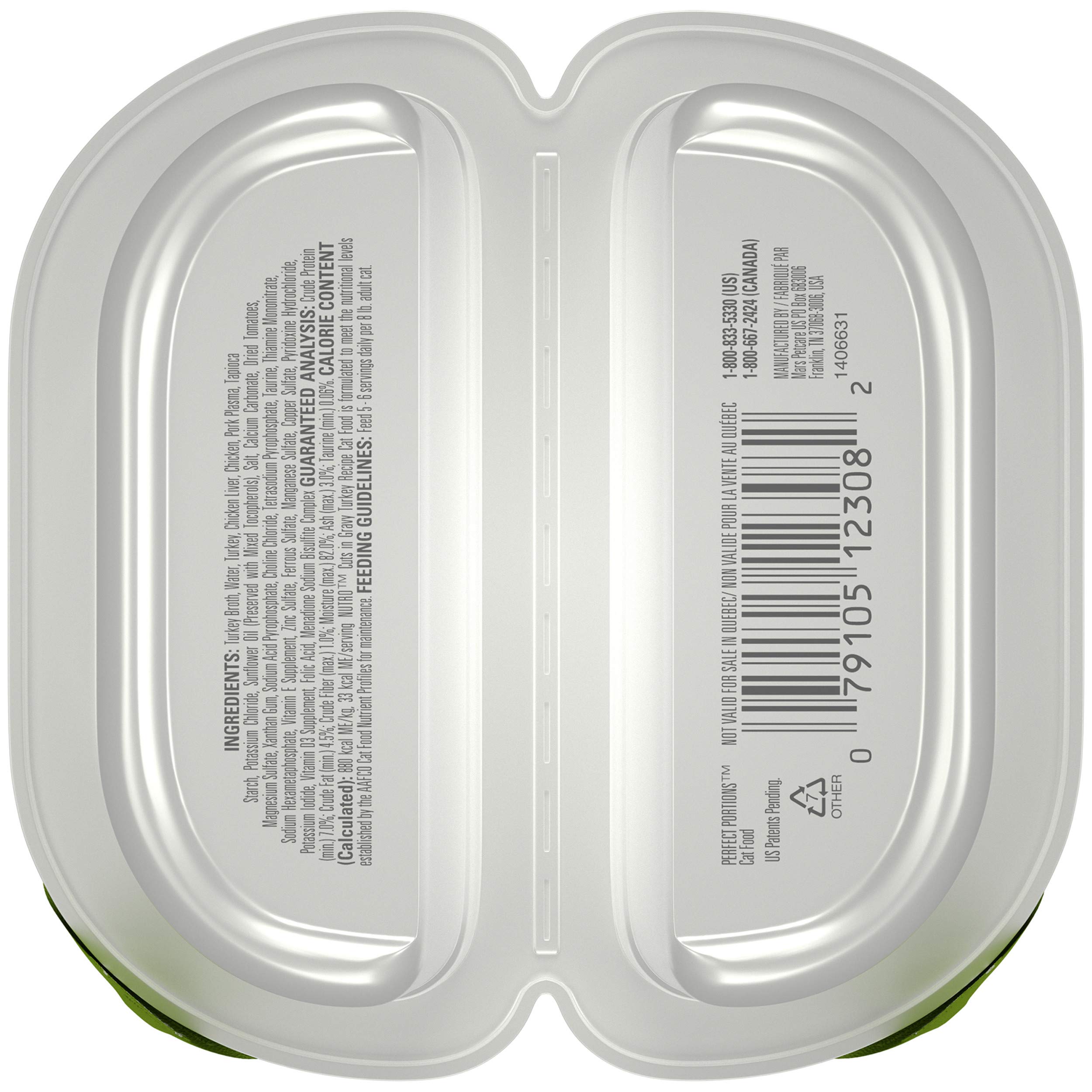 NUTRO Grain Free Natural Soft Wet Cat Food Cuts in Gravy Turkey Recipe, (24) 2.6 oz. PERFECT PORTIONS Twin-Pack Trays