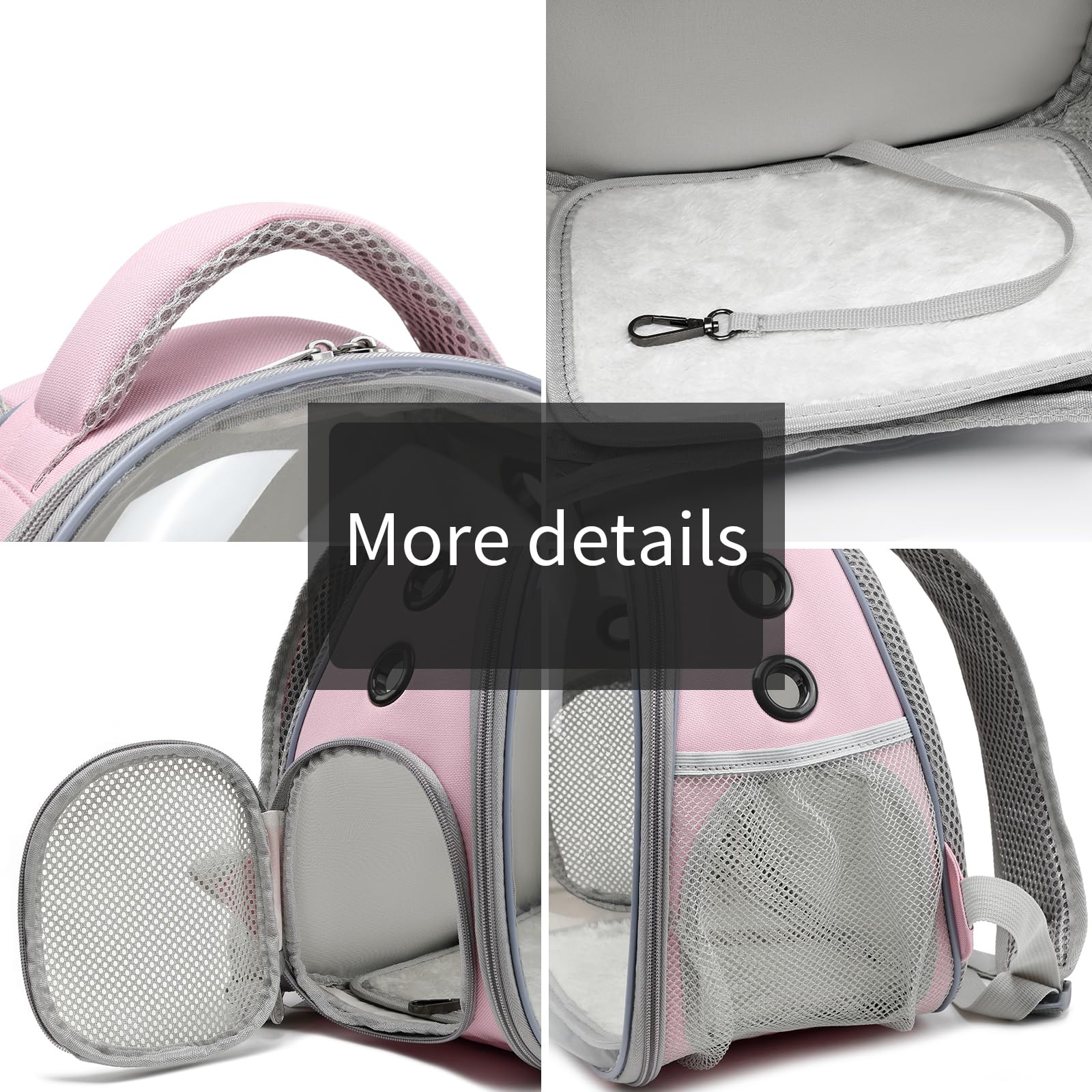 Ioview Bird Carrier Cage, Pet Travel Carrier Backpack with Standing Perch,Parrot Cockatiel Carrier Bag, Food Bowl for Lovebirds