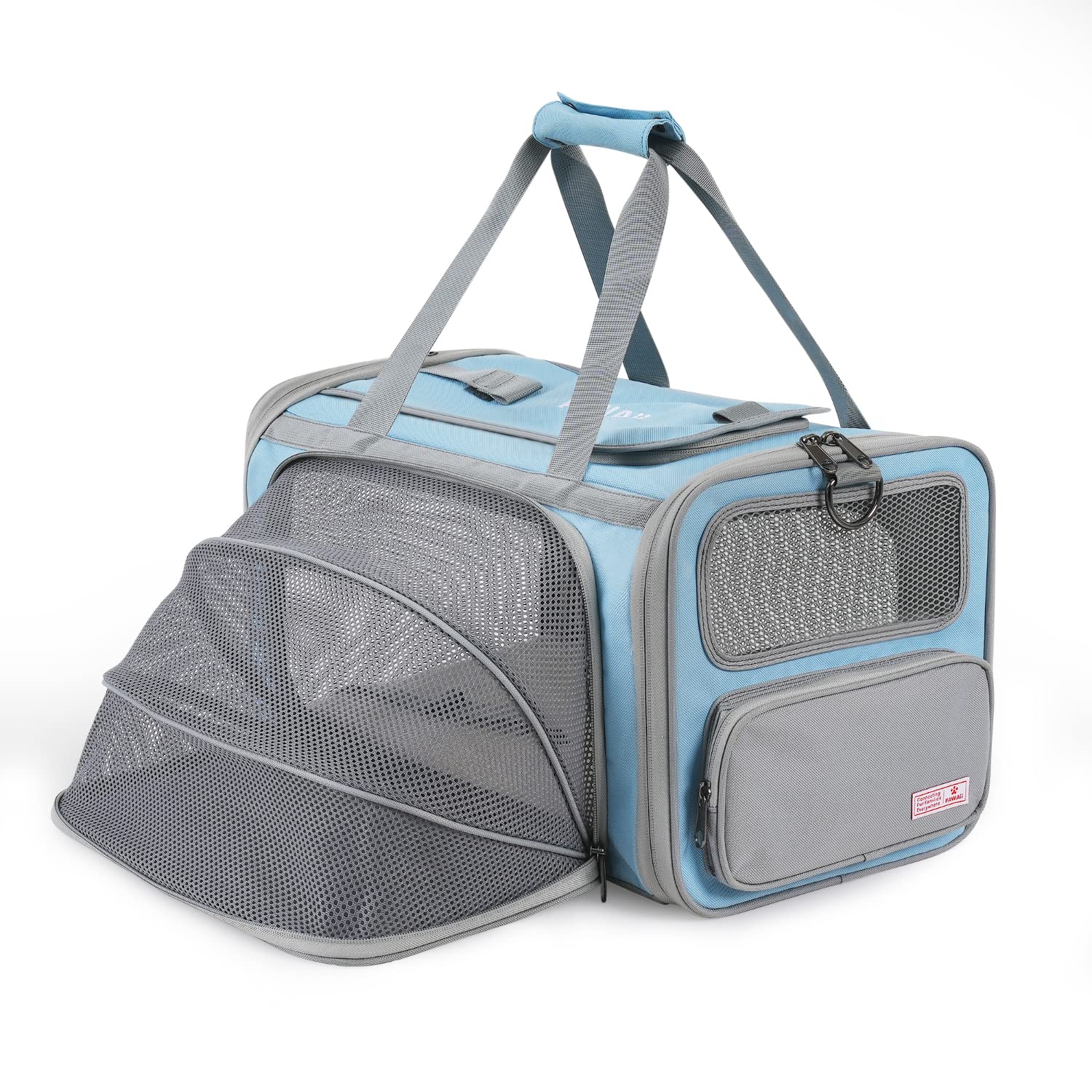 Pawaii Airline Approved Cat Carrier, Cat Carrier With Id Tag, Collapsible Pet Travel Carrier, Foldable, Protable, Travel Friendly, Comfortable, Convenient Pet Travel Carrier