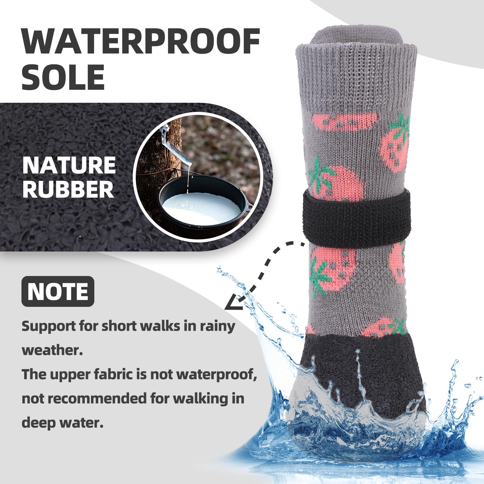 PUPTECK Anti Slip Dogs Shoes for Hot/Cold Pavement, Senior Booties, Rubber Boots & Paw Protectors for Small Medium Large Size Do