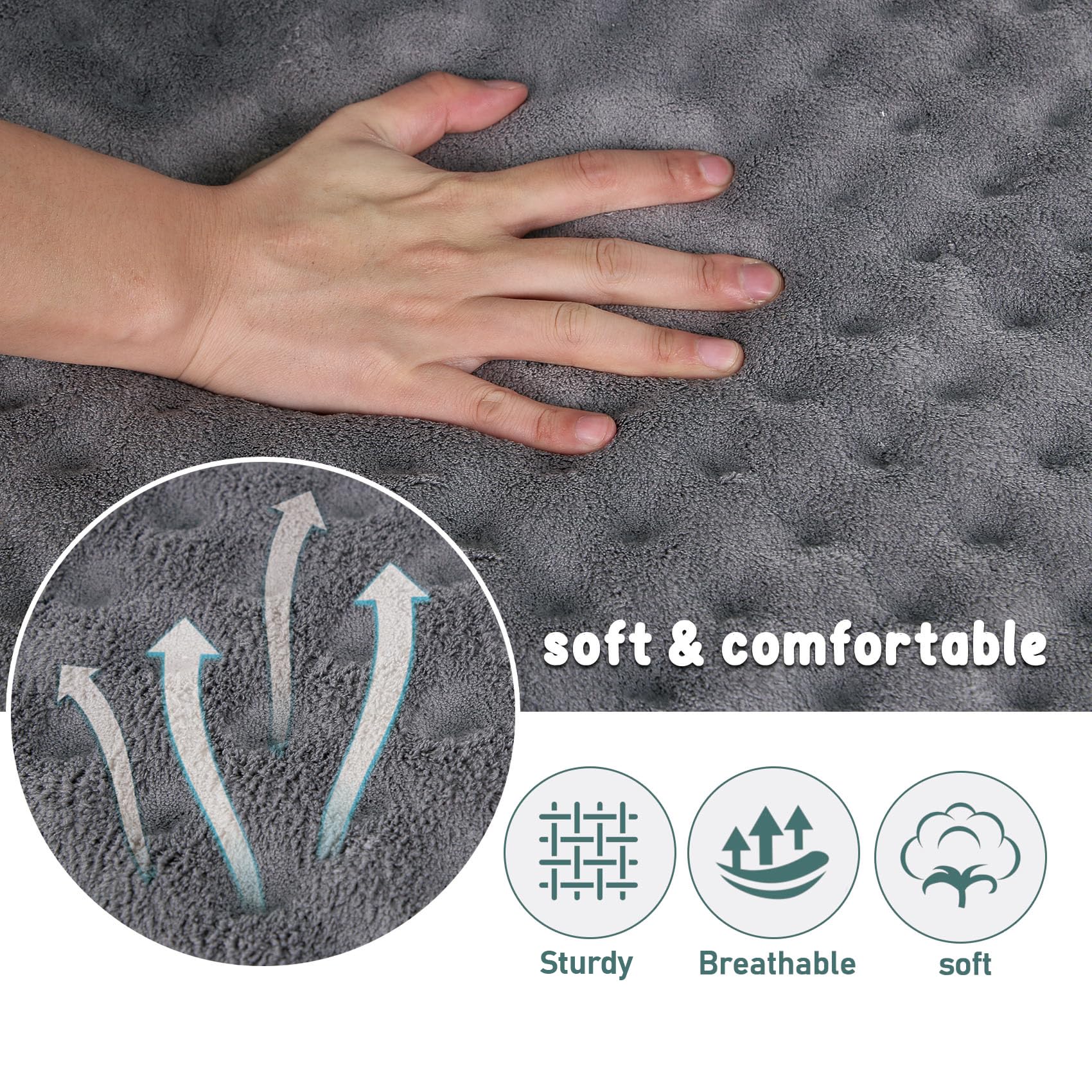 Dog Crate Pad 30X19 Inch Gray Memory Foam Dog Bed Mat For Small Medium Dog Grey Washable Puppy Sleeping Bed Anti Slip