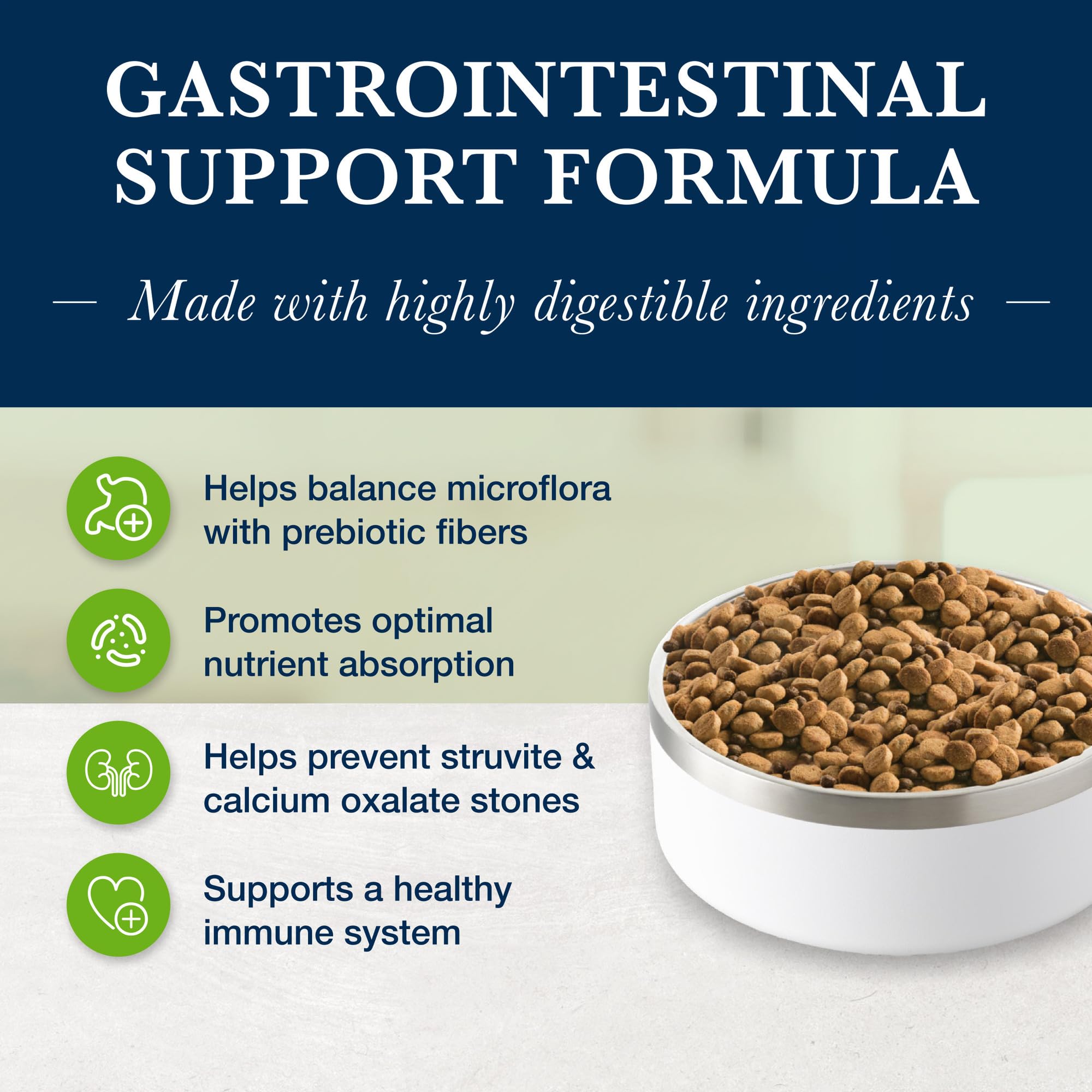 Blue Buffalo Natural Veterinary Diet GI Gastrointestinal Support Dry Dog Food, Veterinarians Prescription Required, Chicken, 6-