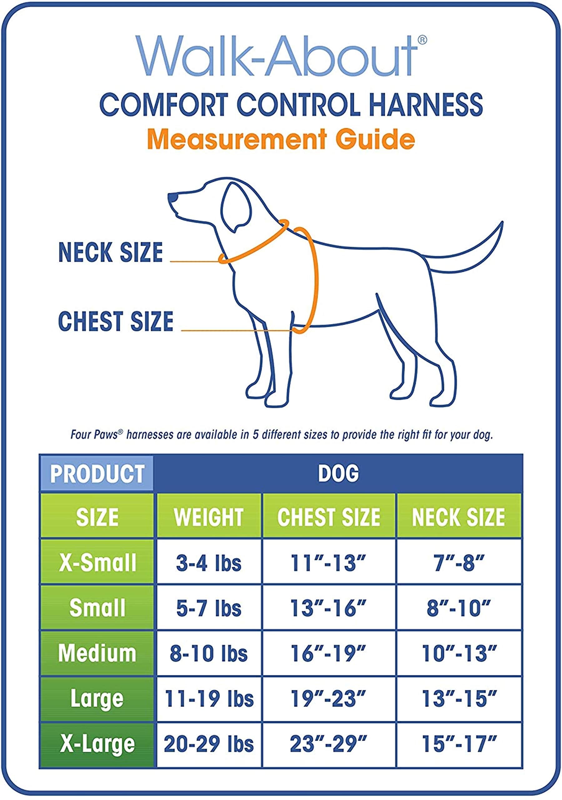 Four Paws Comfort Control Dog Harness Black Large