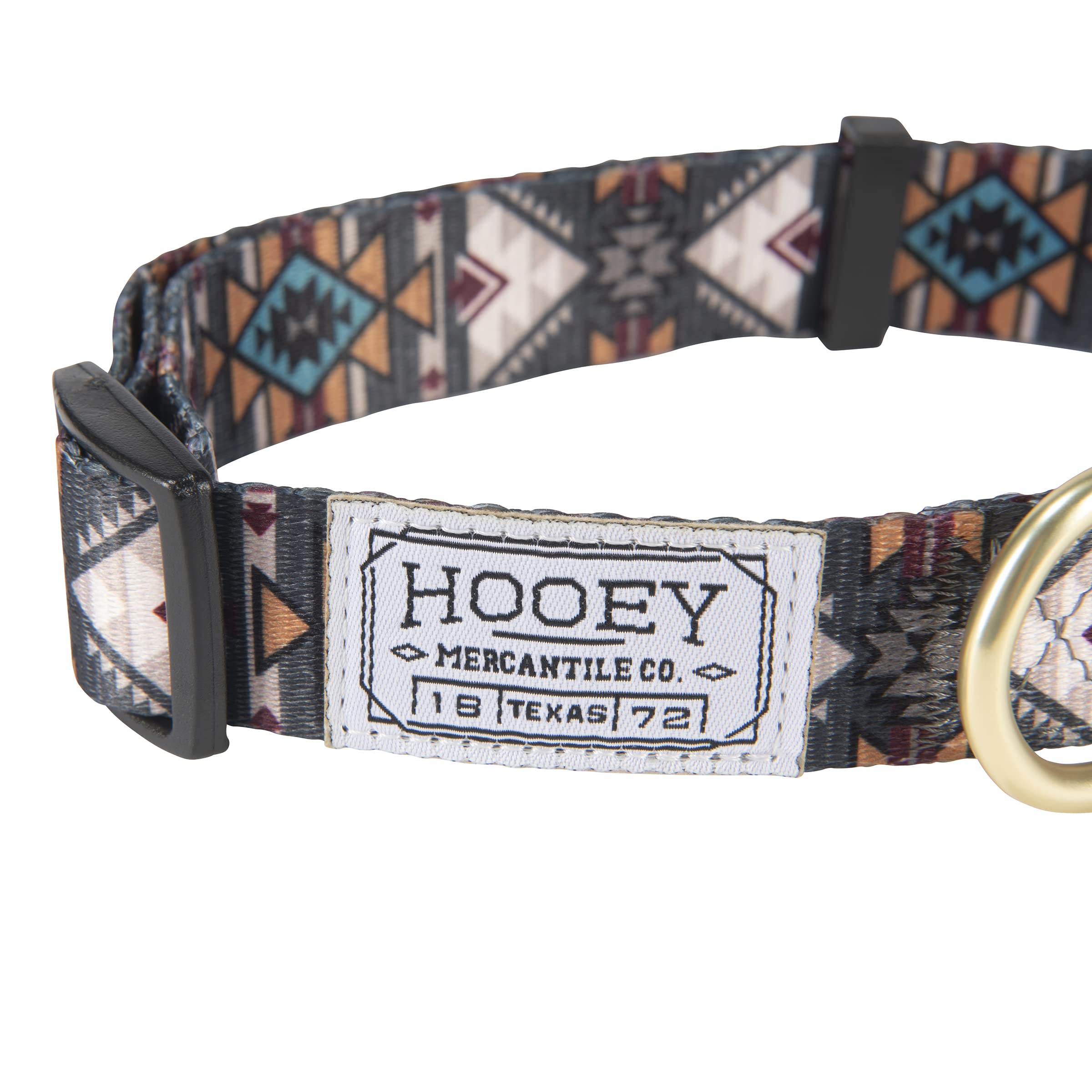 Hooey Nomad Dog Collar, Durable Polyester Webbing Collar With Graphic-Inspired Prints, Beluga Monterey, Medium