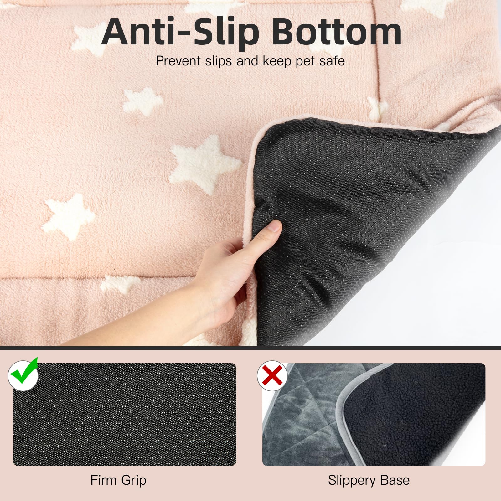 Mora Pets Dog Crate Pad Kennel Bed Crate Mat For Small Dogs Washable Cute Star Pet Bed For Dog Cage Ultra Soft Flat Puppy Cat Ki