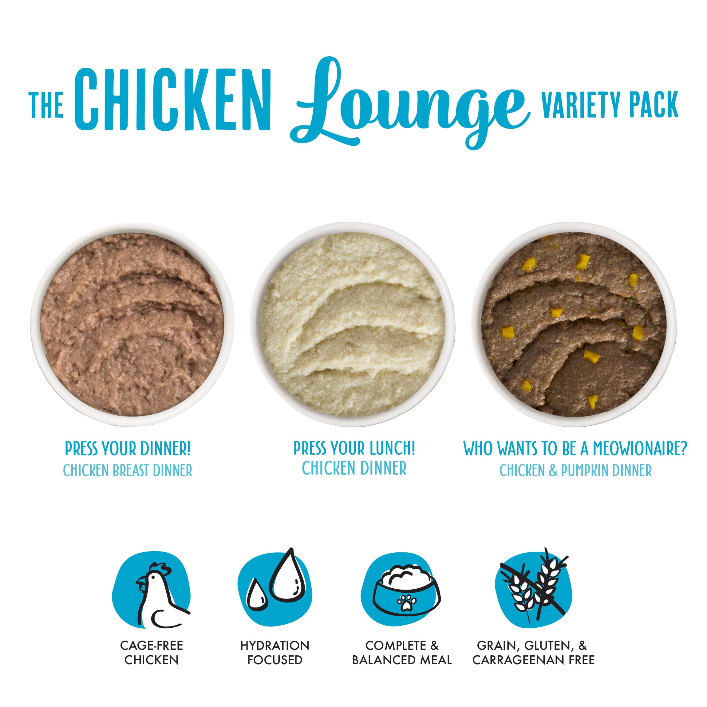 Weruva Wet Cat Food, The Chicken Lounge Pat   Variety Pack, 3oz Can, Pack of 12