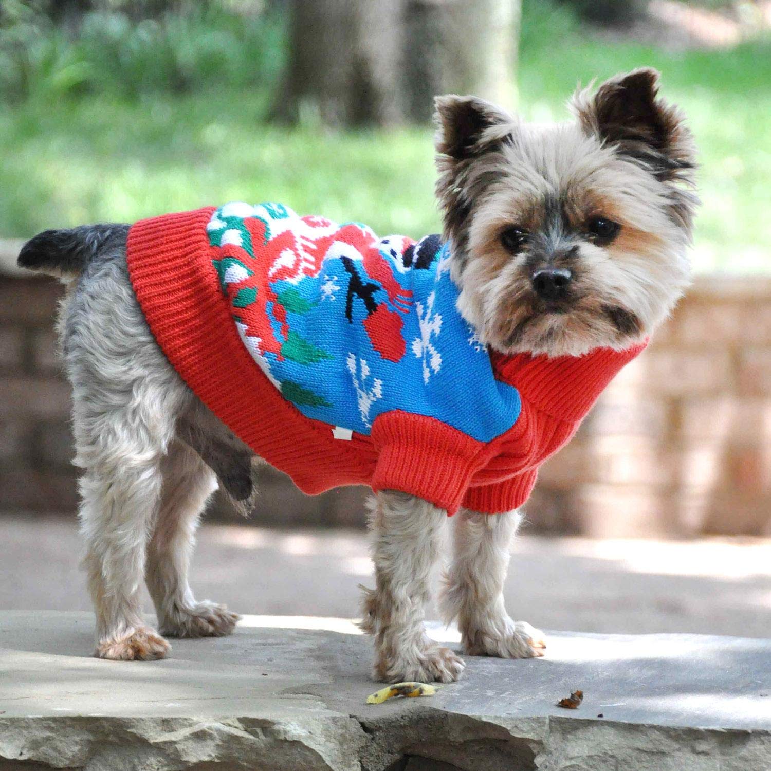 Doggie Design Combed Cotton Ugly Snowman Holiday Dog Sweater (Large)