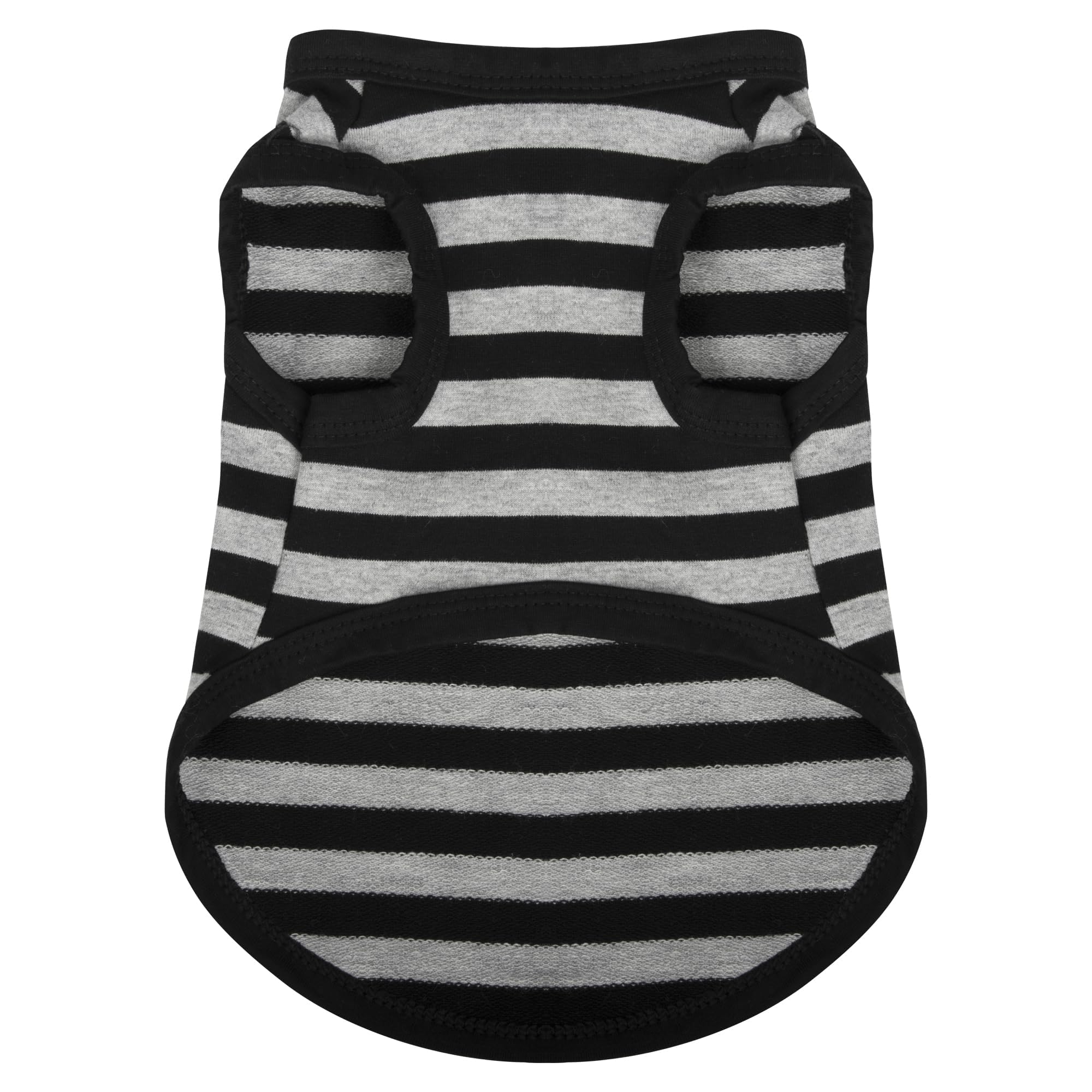 Paiaite Dog Striped Shirt Cotton Sleeveless Tank Top Grey L