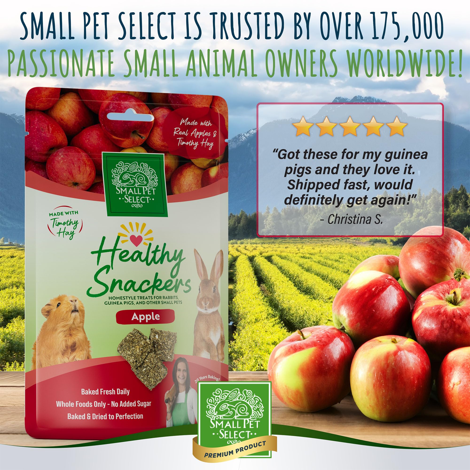 Small Pet Select Healthy Snackers - Apple, 4 oz