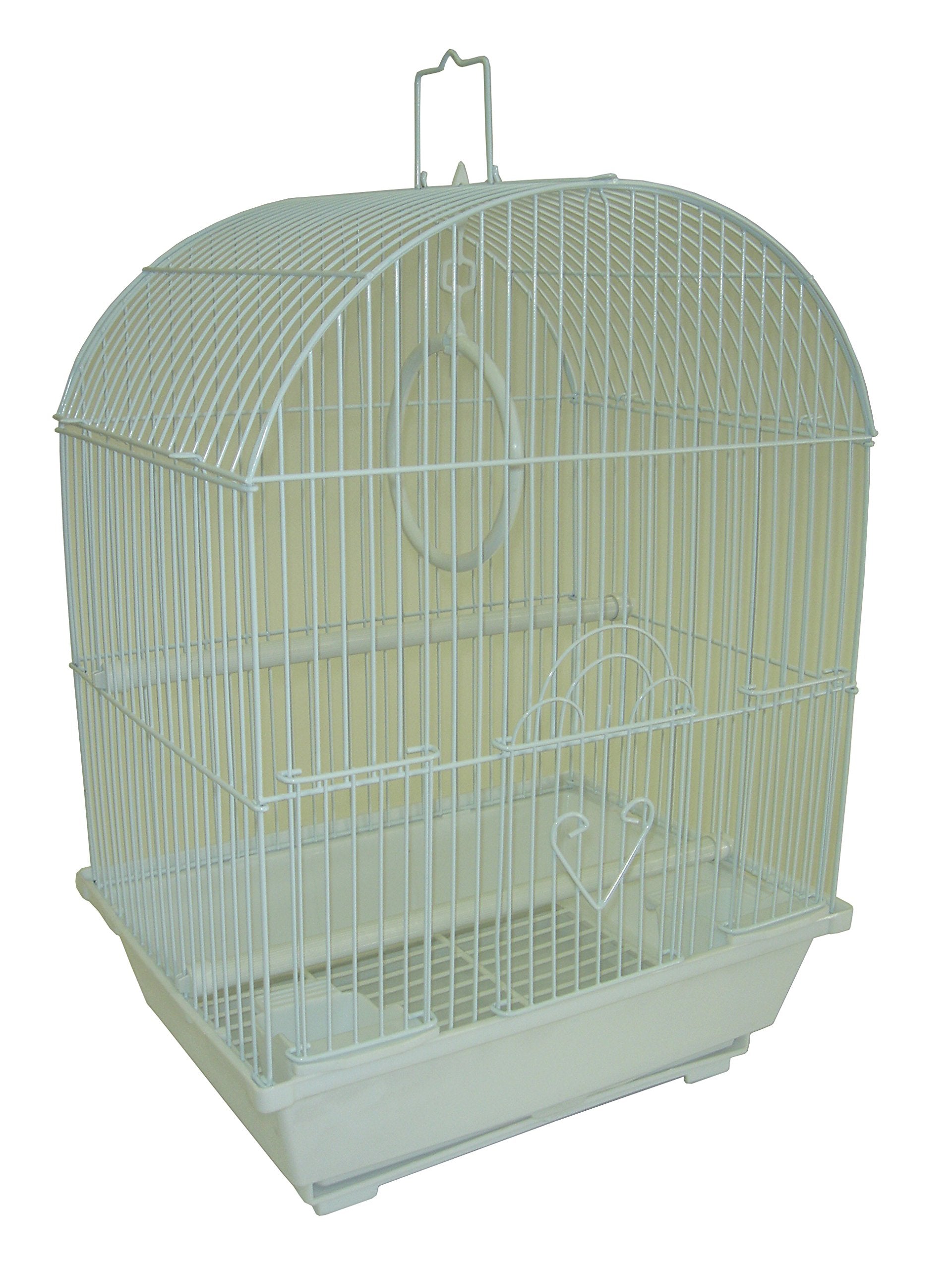Yml A1104Wht Round Top Style Small Parakeet Cage, 11 X 9 X 16
