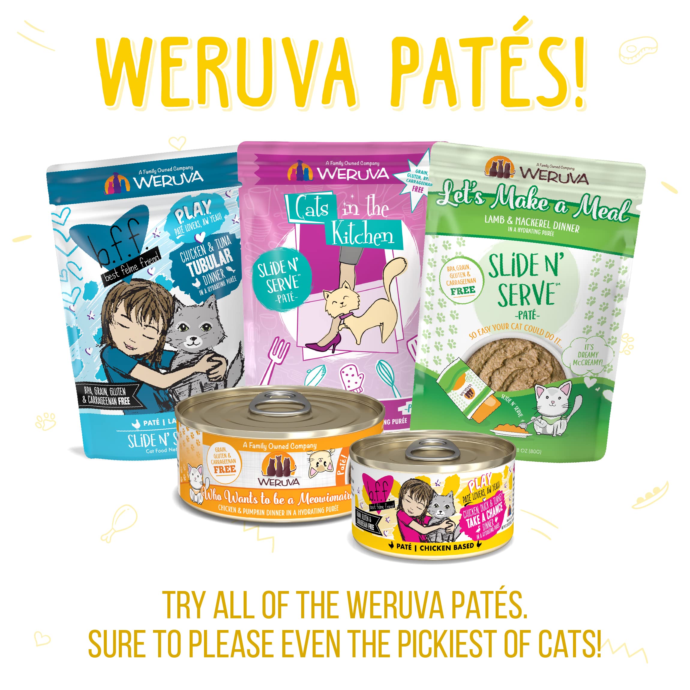 Weruva Classic Cat Pat  , Press Your Dinner with Chicken, 3oz Can (Pack of 12)