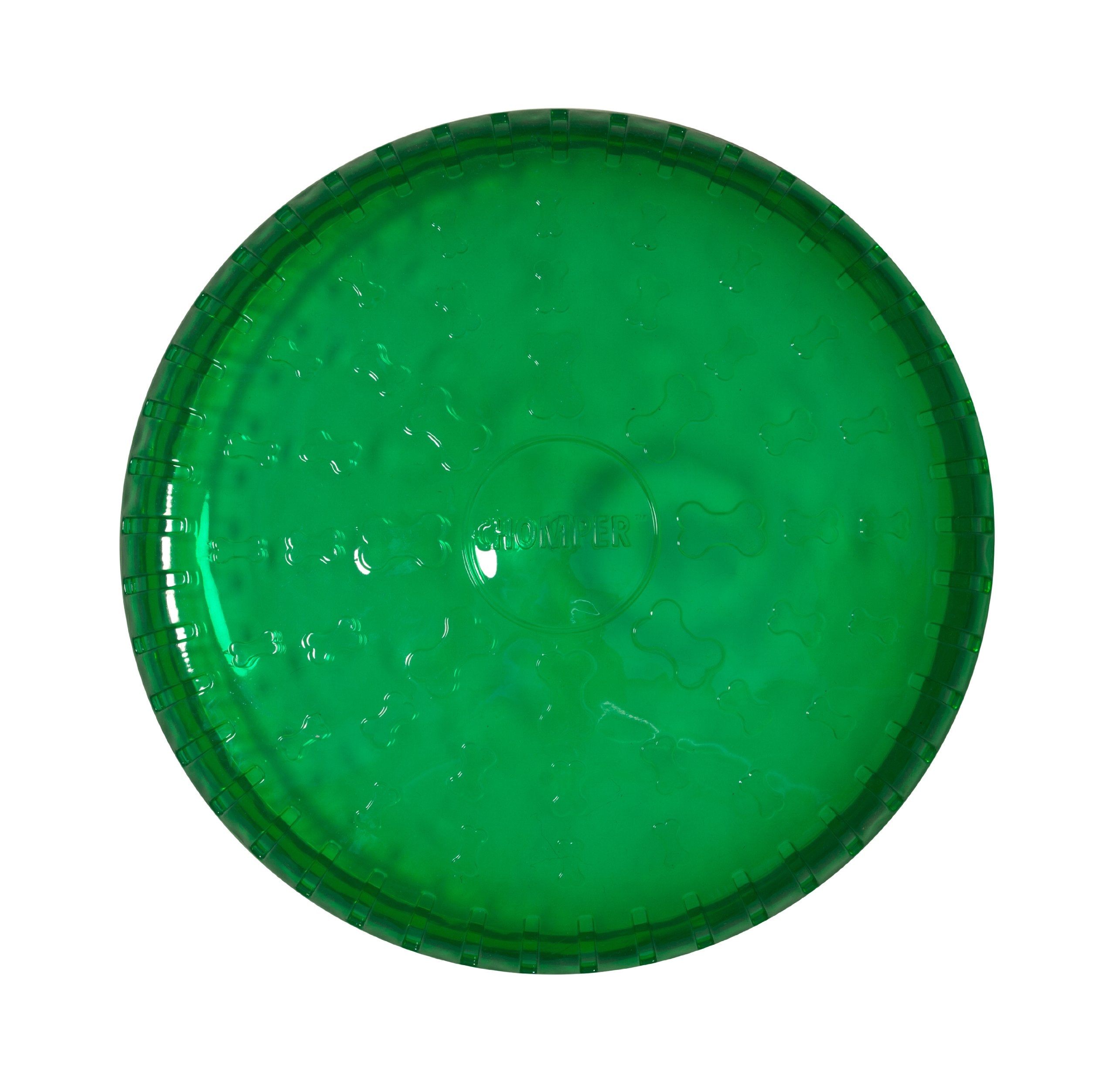 Chomper Tail Waggers Large Frisbee for Dogs - Durable Plastic, No Color, Model WB11614M