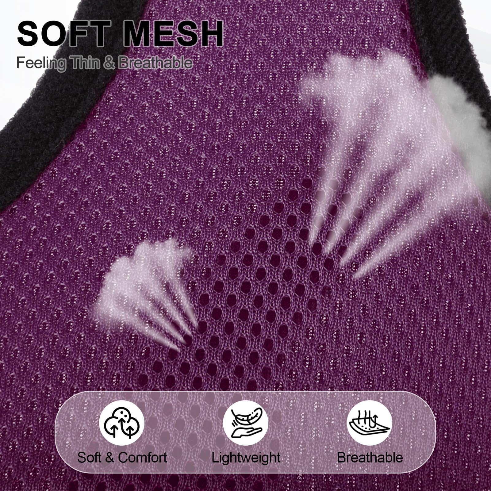 BINGPET Small Dog Harness - No Pull Adjustable Vest for X-Small Dogs, Breathable Mesh, Purple, Model BB5001C005