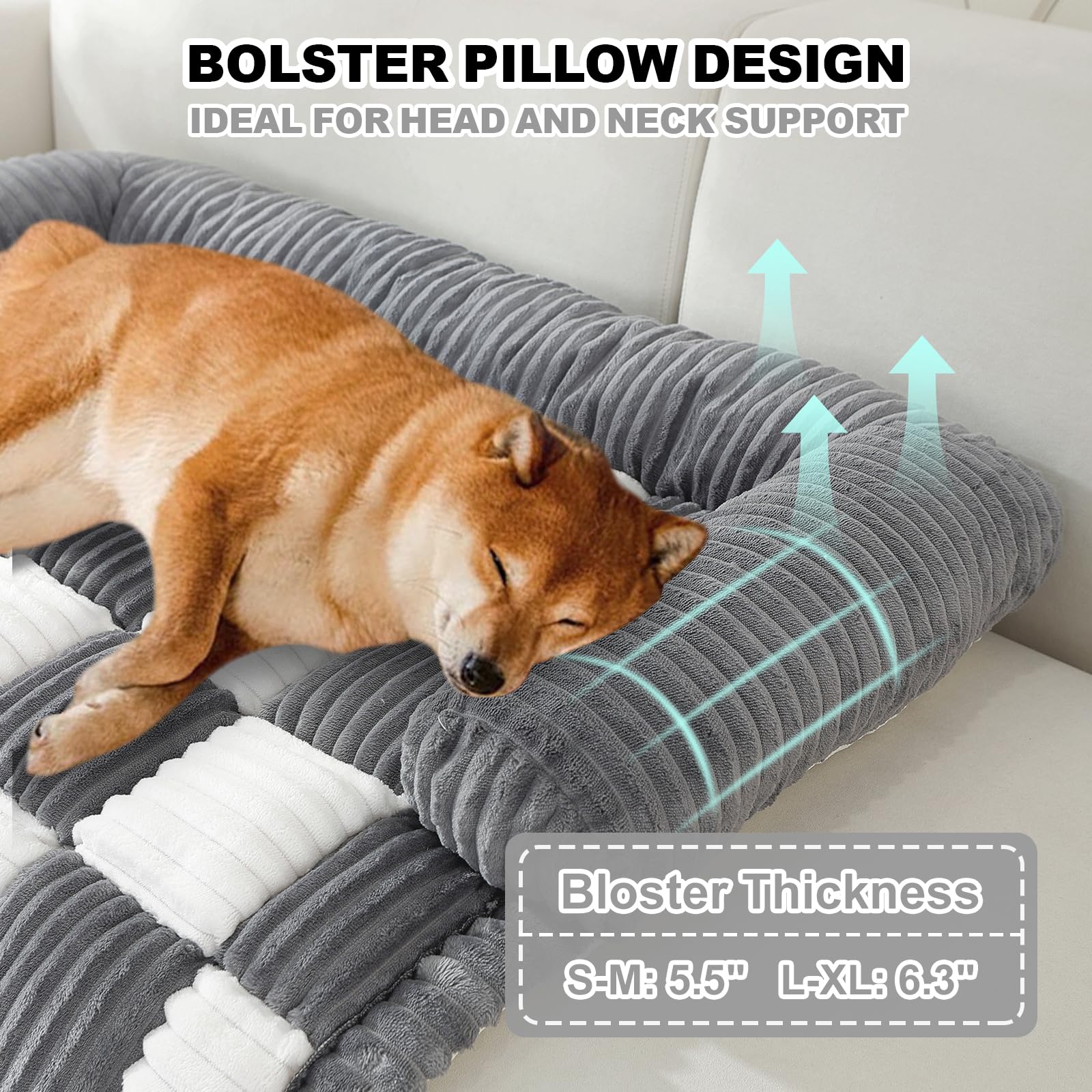 Small Dog Bed For Couch, Washable Pet Bed Mat, Checkerboard Cozy Plush Sofa Mat, Pet Couch Cover Furniture Protector For Sofa, F